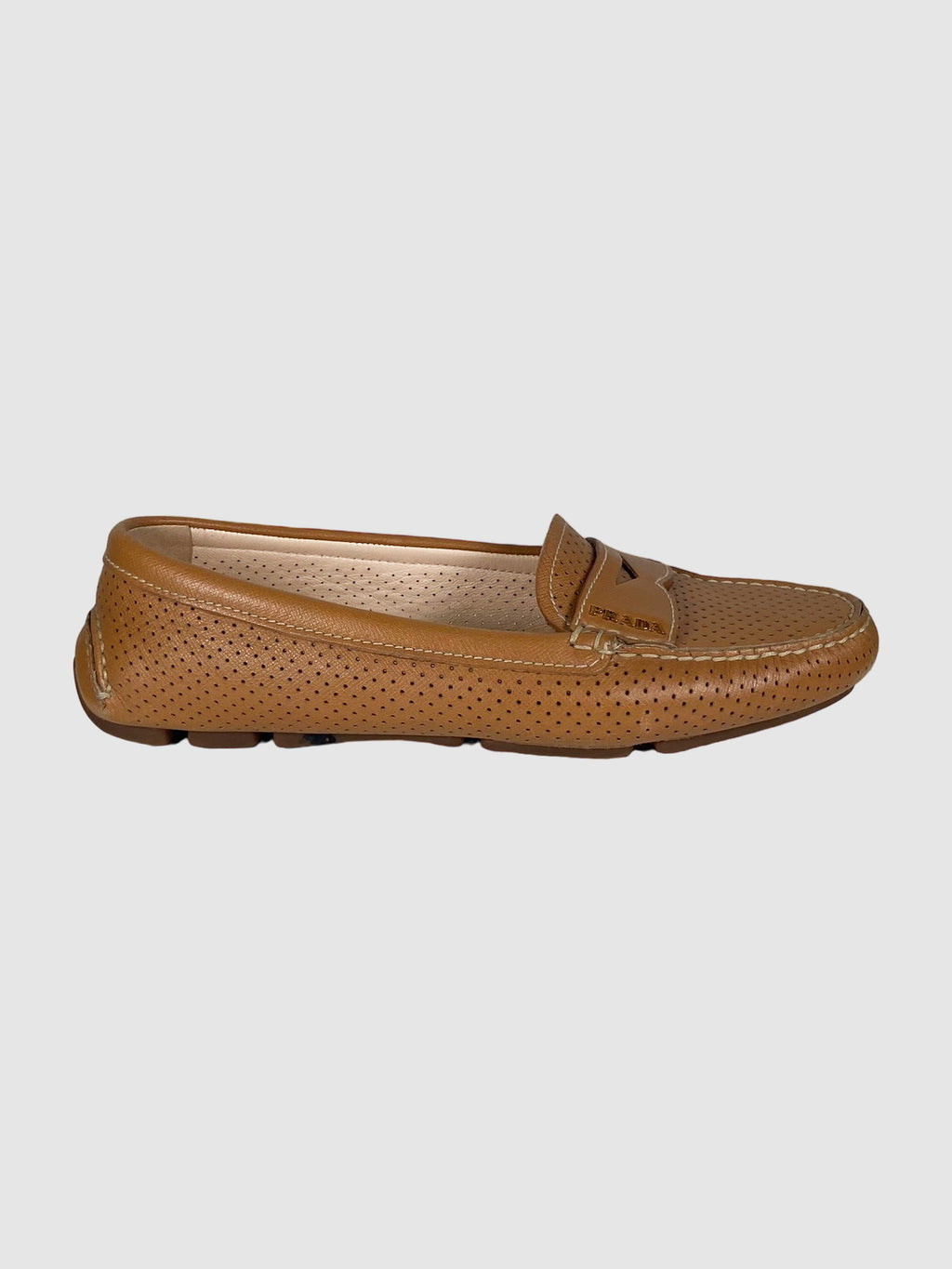 Prada Perforated Leather Loafer - Size 37