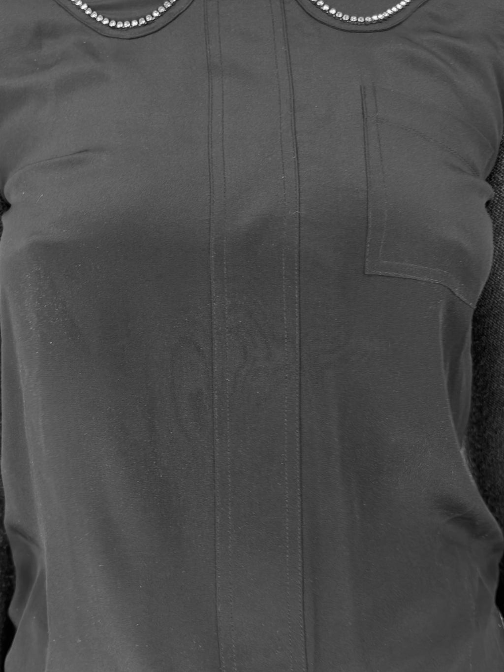 Rhinestone Collar Top