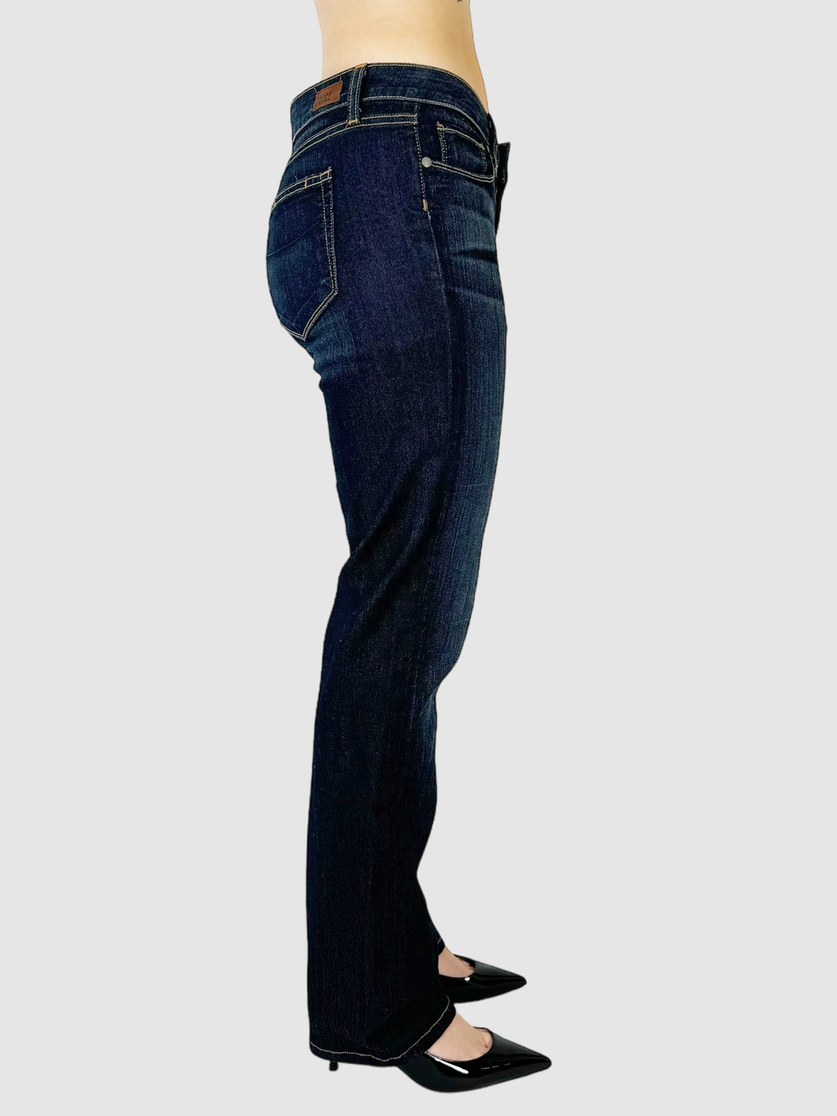 Paige Navy Blue Skyline Straight Leg Jean Size 31 Consignment Secondhand Designer Luxury Resale Toronto Trendy