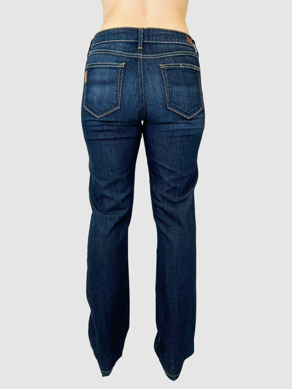 Paige Navy Blue Skyline Straight Leg Jean Size 31 Consignment Secondhand Designer Luxury Resale Toronto Trendy