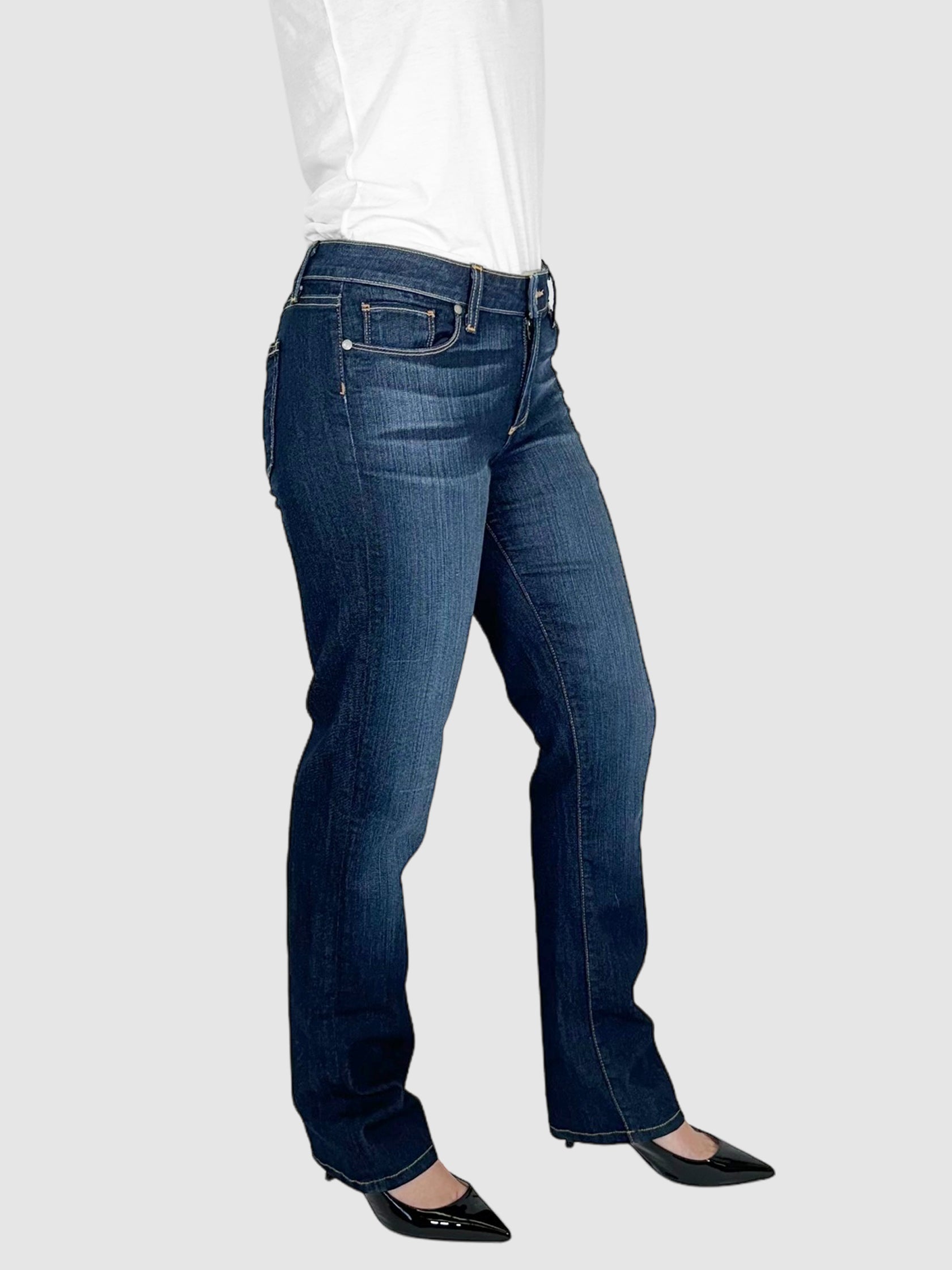 Paige Navy Blue Skyline Straight Leg Jean Size 31 Consignment Secondhand Designer Luxury Resale Toronto Trendy