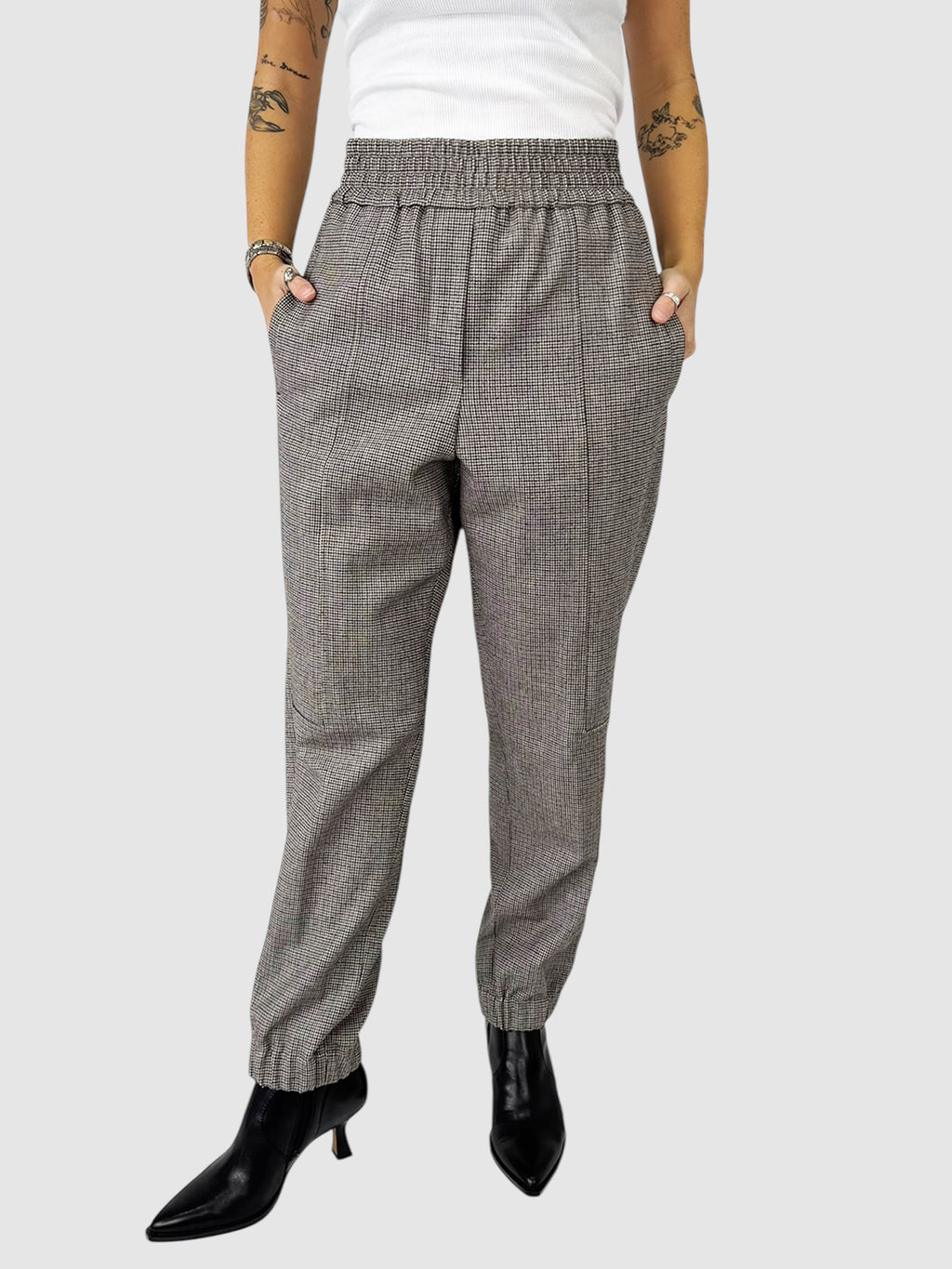Elasticized Check Pants