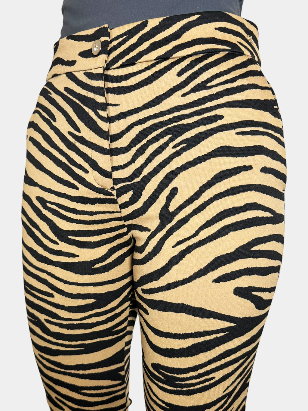 High Rise Zebra Print Pants