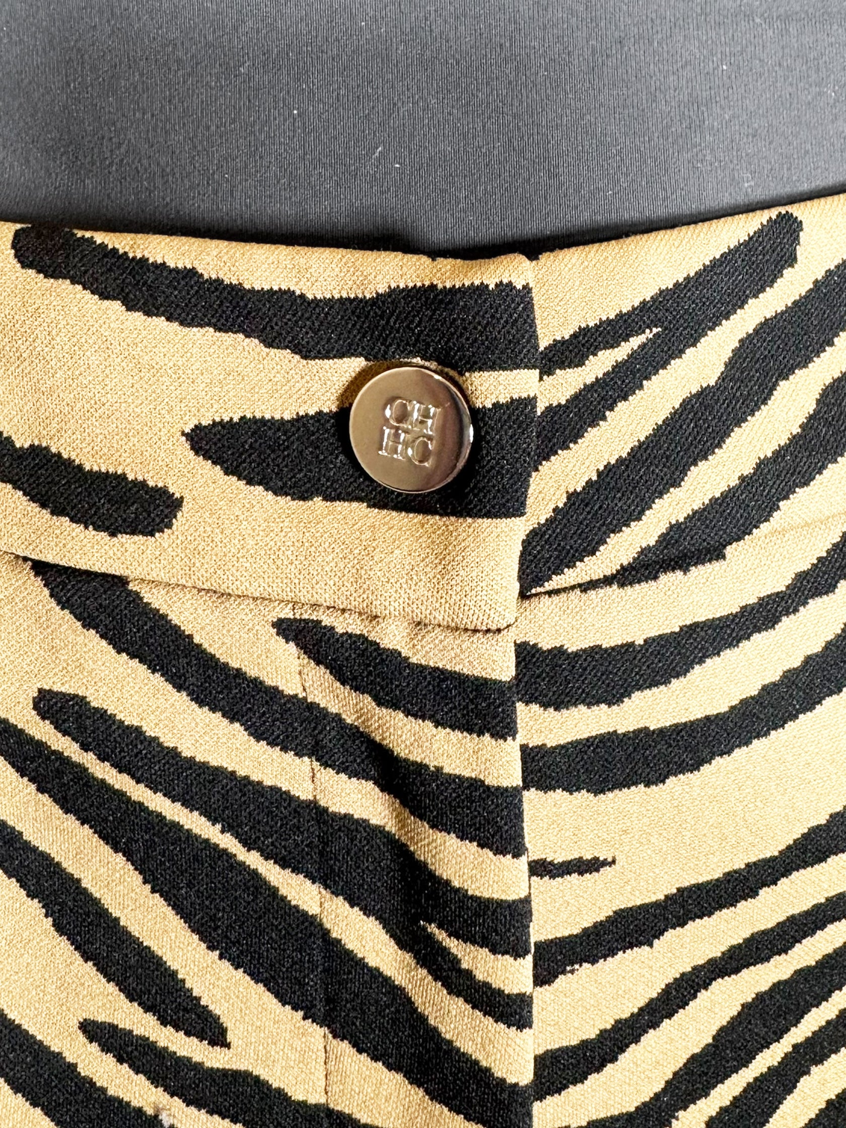 High Rise Zebra Print Pants