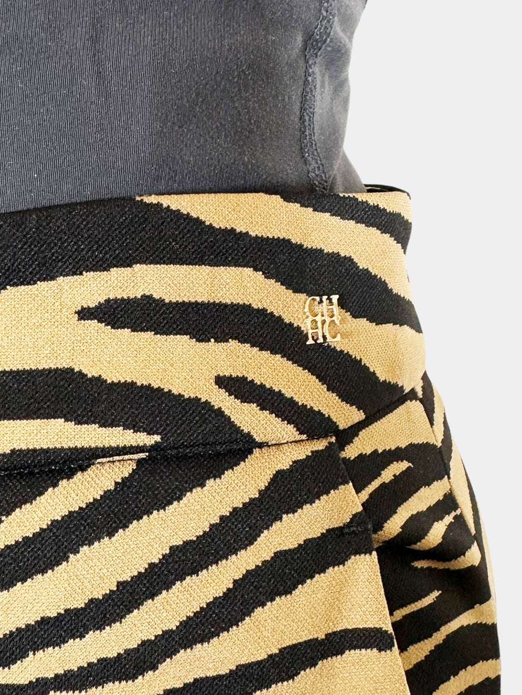 High Rise Zebra Print Pants
