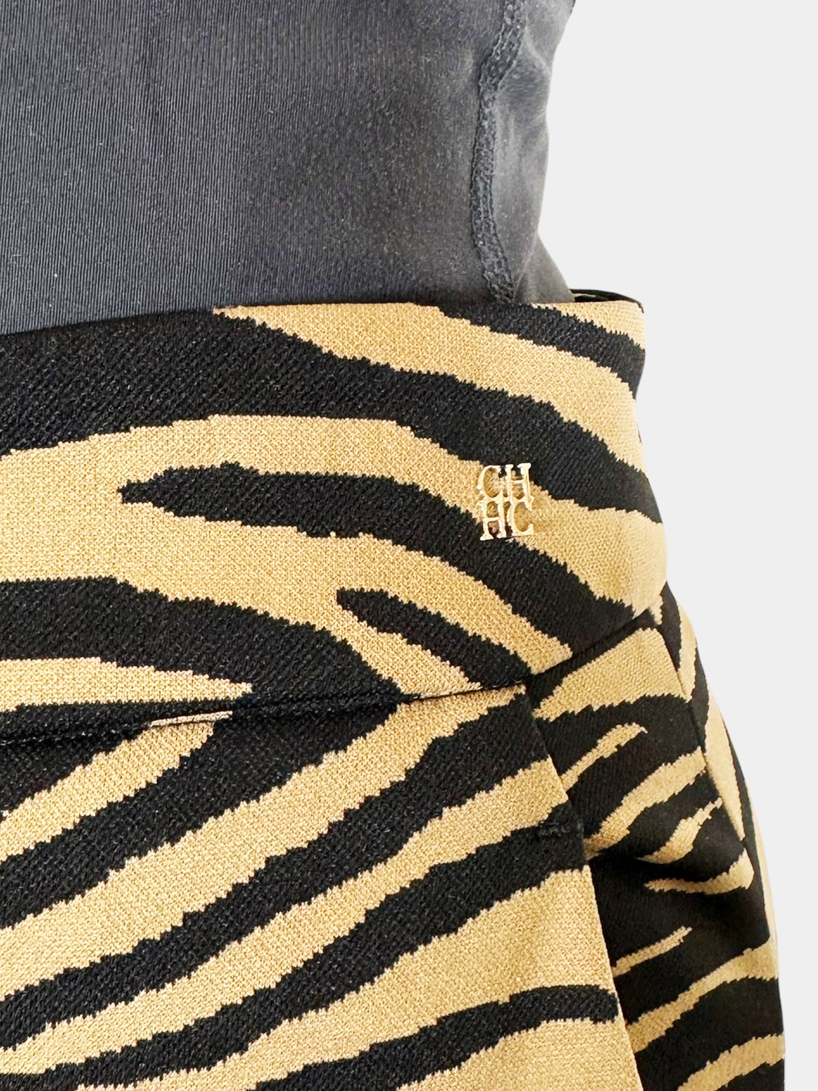 High Rise Zebra Print Pants