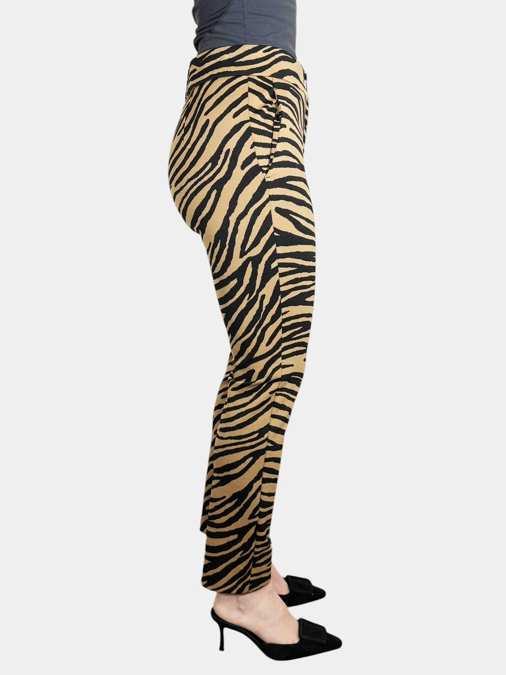 High Rise Zebra Print Pants