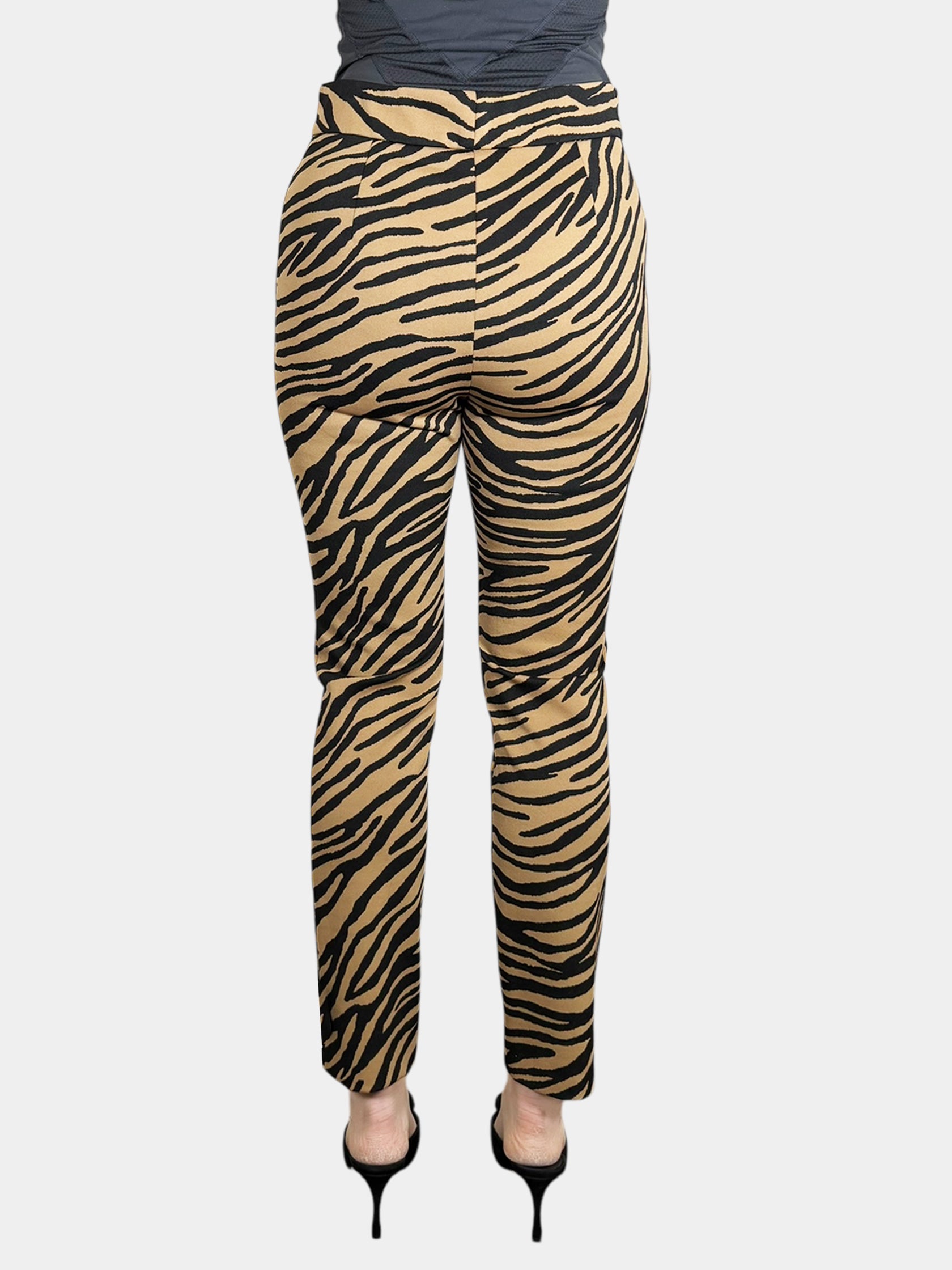 High Rise Zebra Print Pants