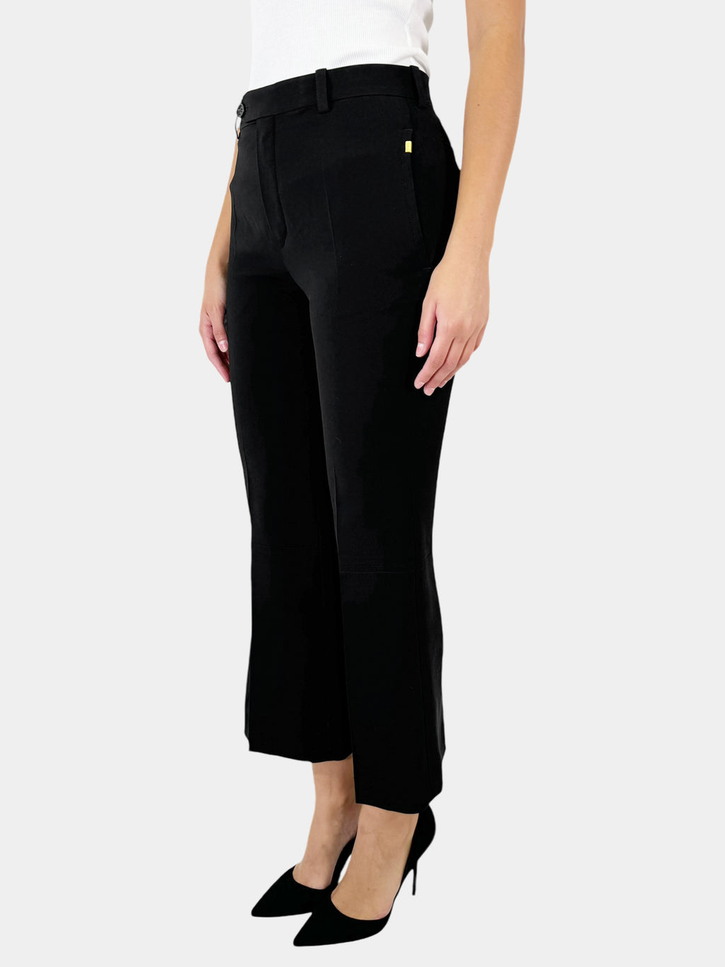 Cropped Wide Leg Trousers - Size 38