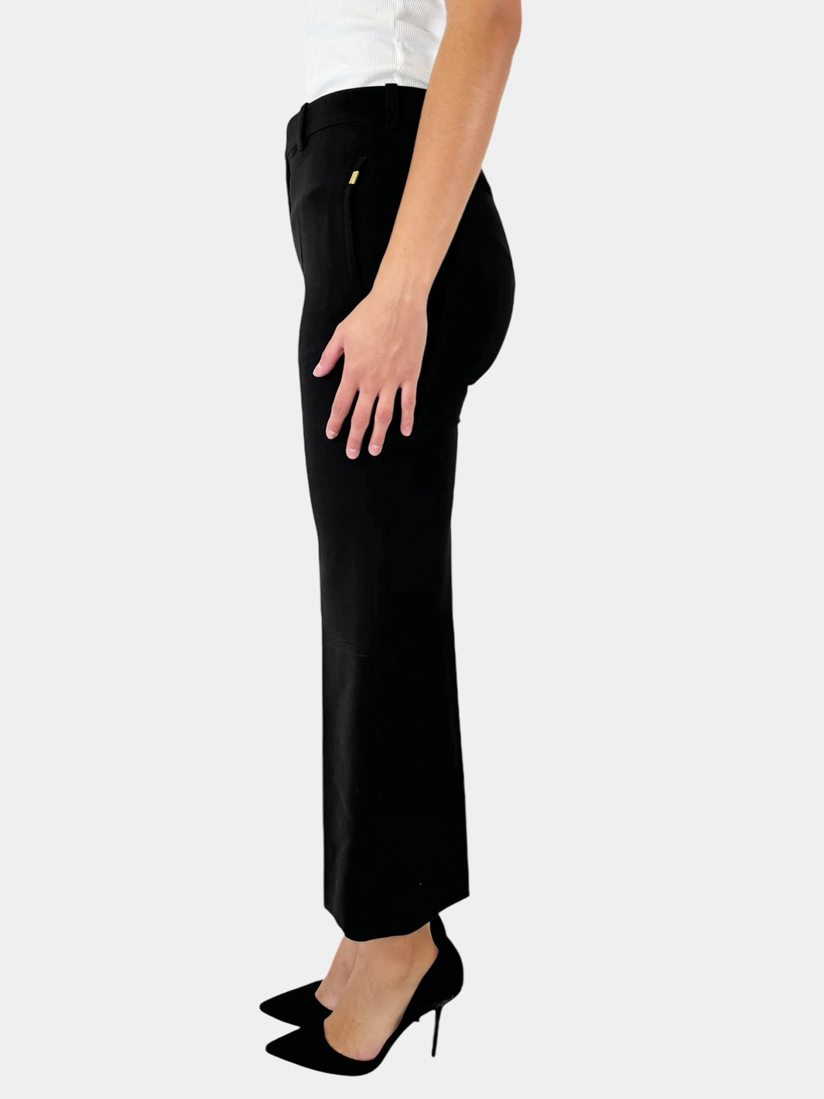 Cropped Wide Leg Trousers - Size 38