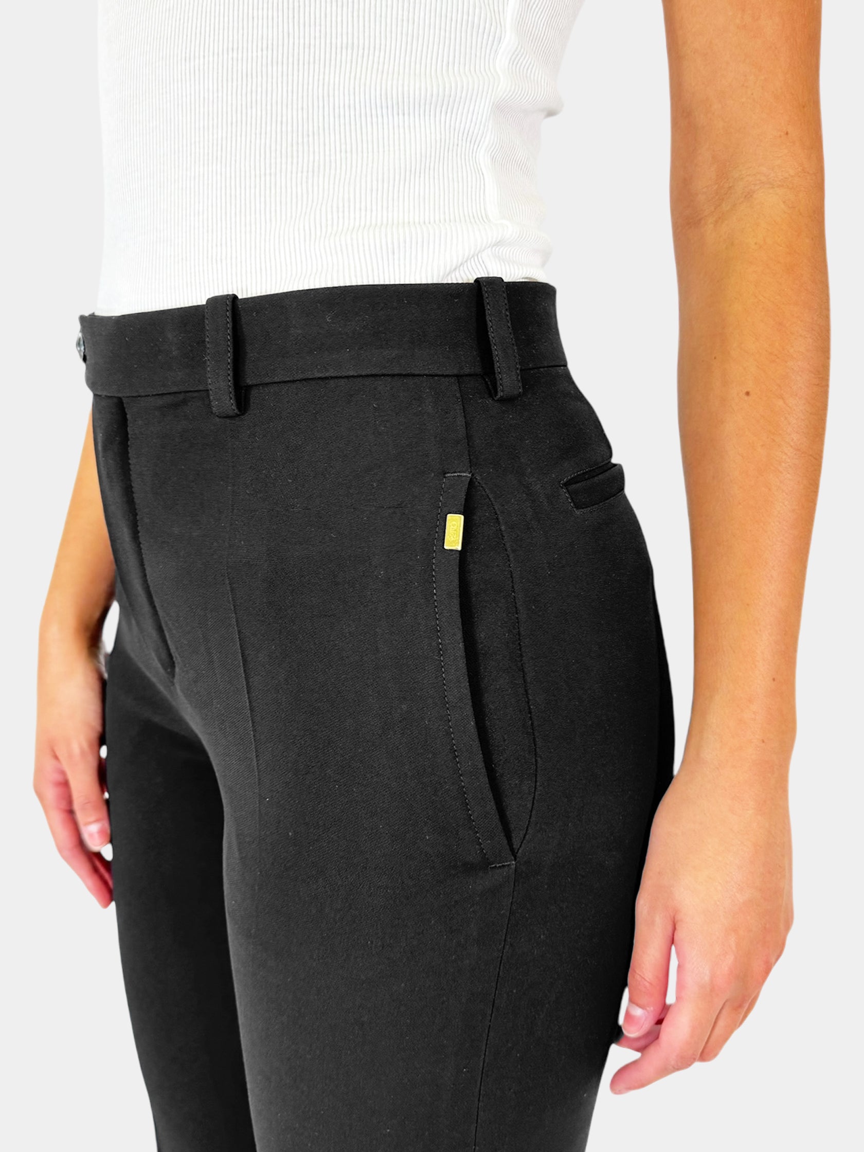 Cropped Wide Leg Trousers - Size 38