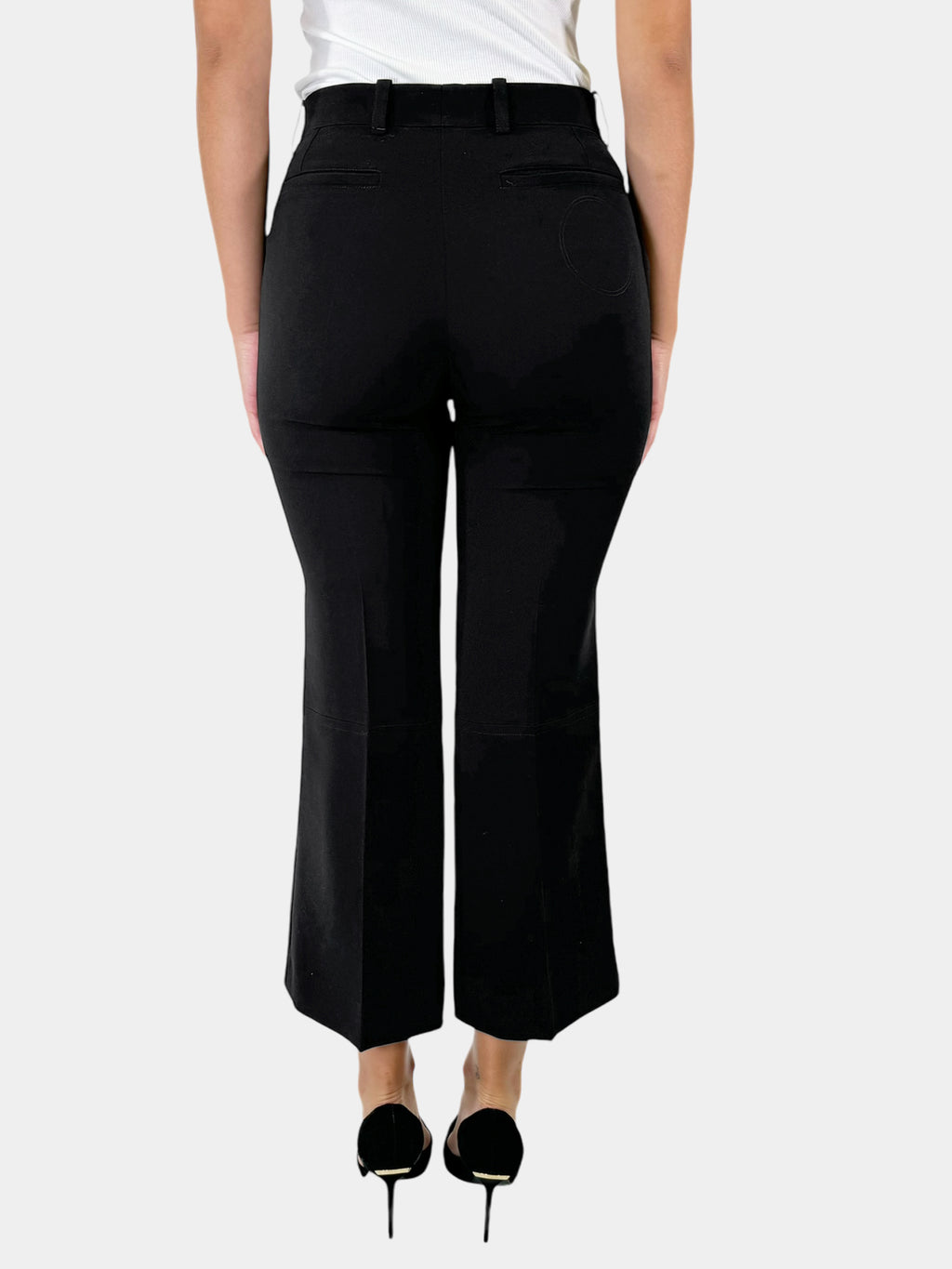Cropped Wide Leg Trousers - Size 38