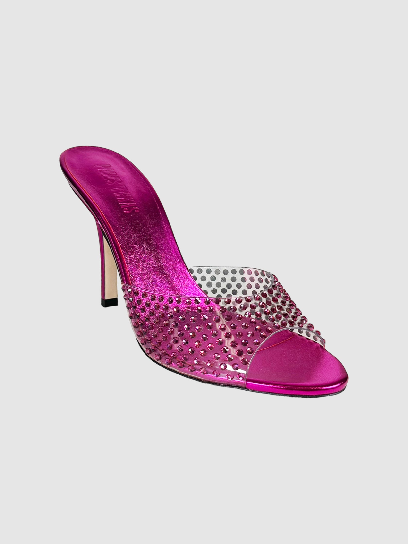 PVC Crystal Embellished Pumps - Size 38