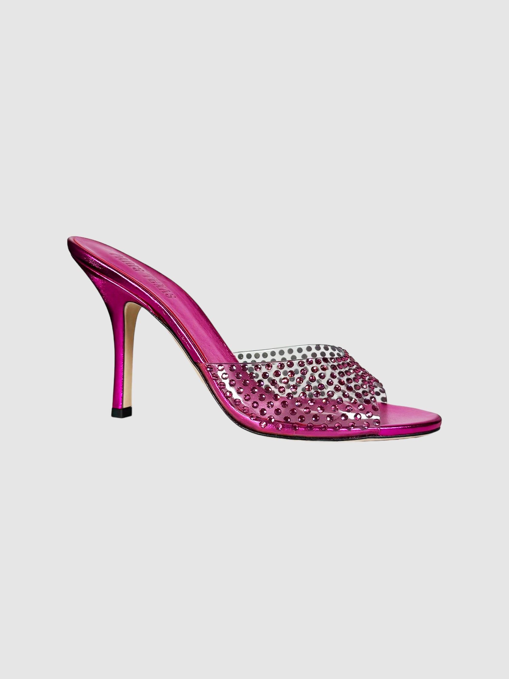 PVC Crystal Embellished Pumps - Size 38