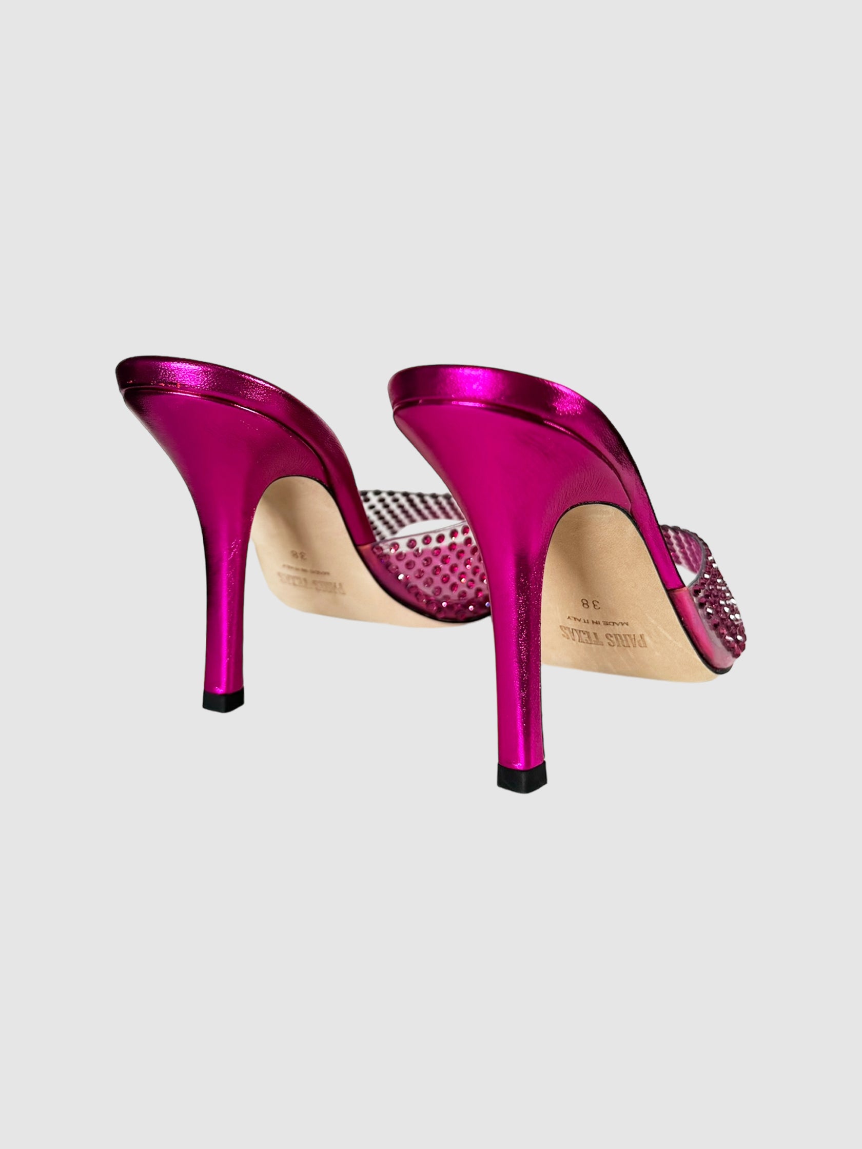 PVC Crystal Embellished Pumps - Size 38