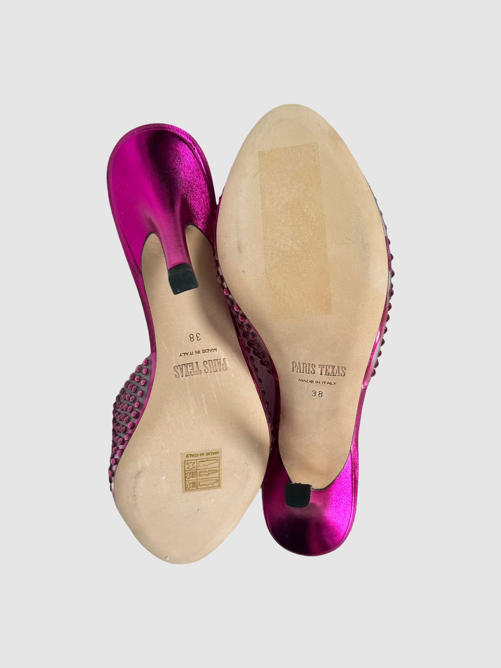 PVC Crystal Embellished Pumps - Size 38