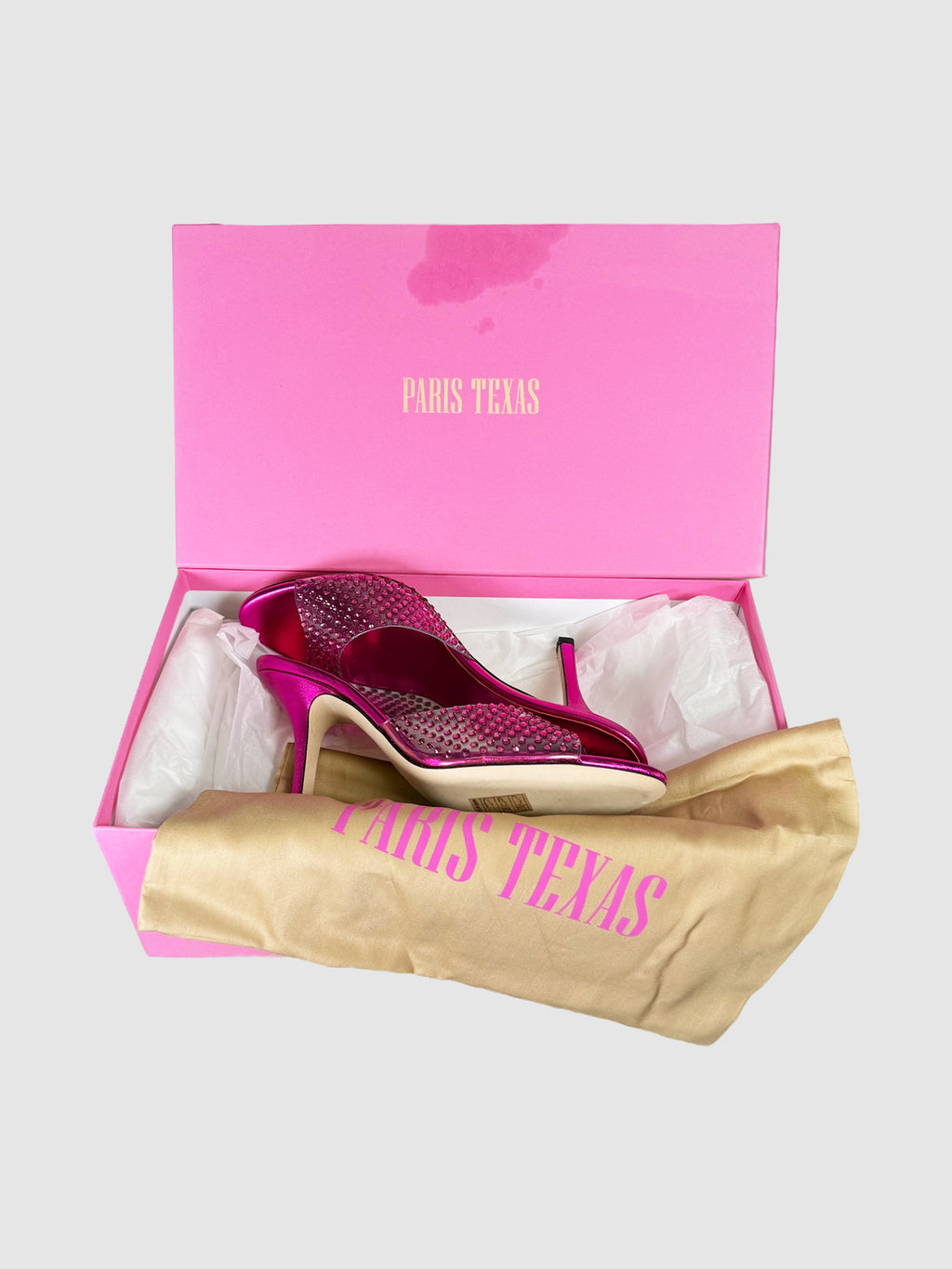 PVC Crystal Embellished Pumps - Size 38