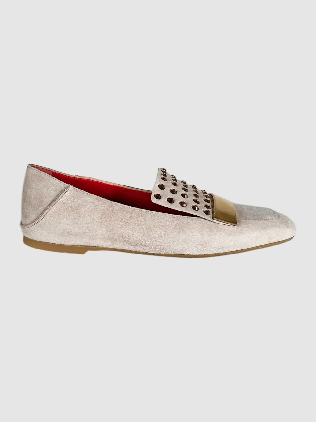 Suede Studded Loafers