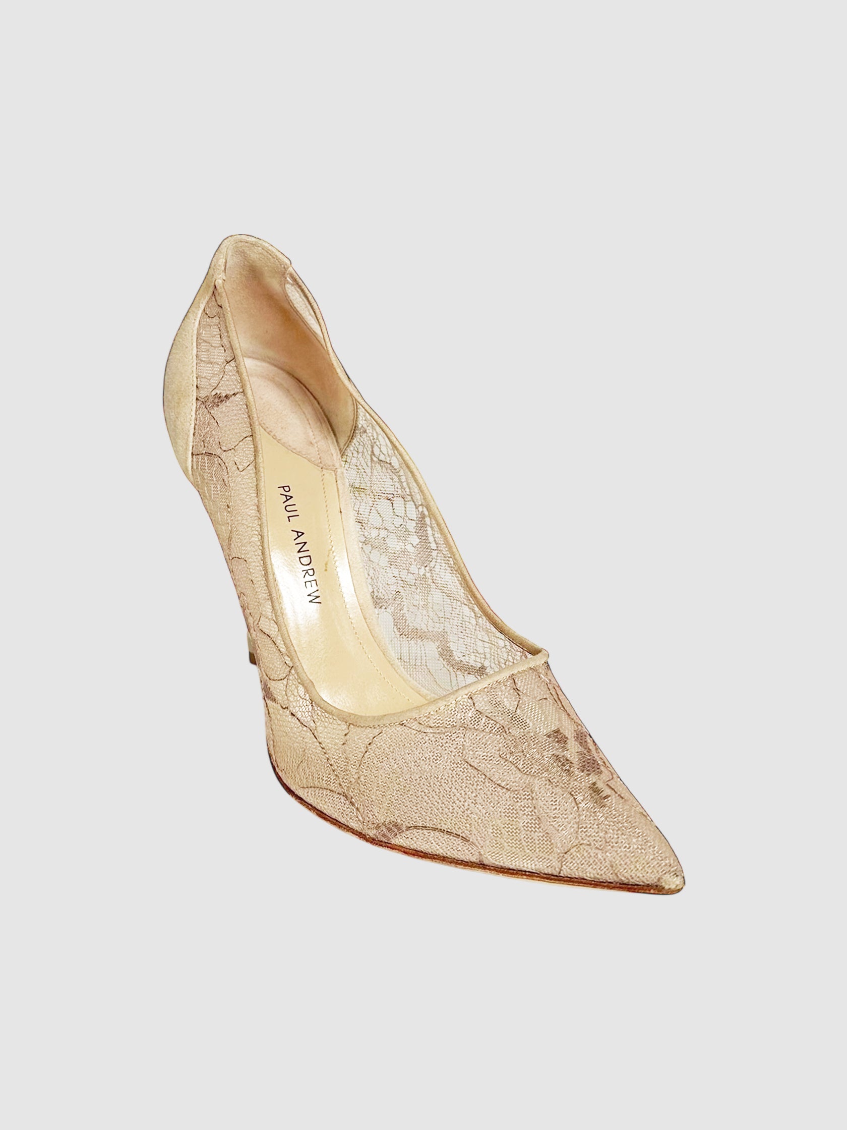 Lace Pointed-Toe Pumps