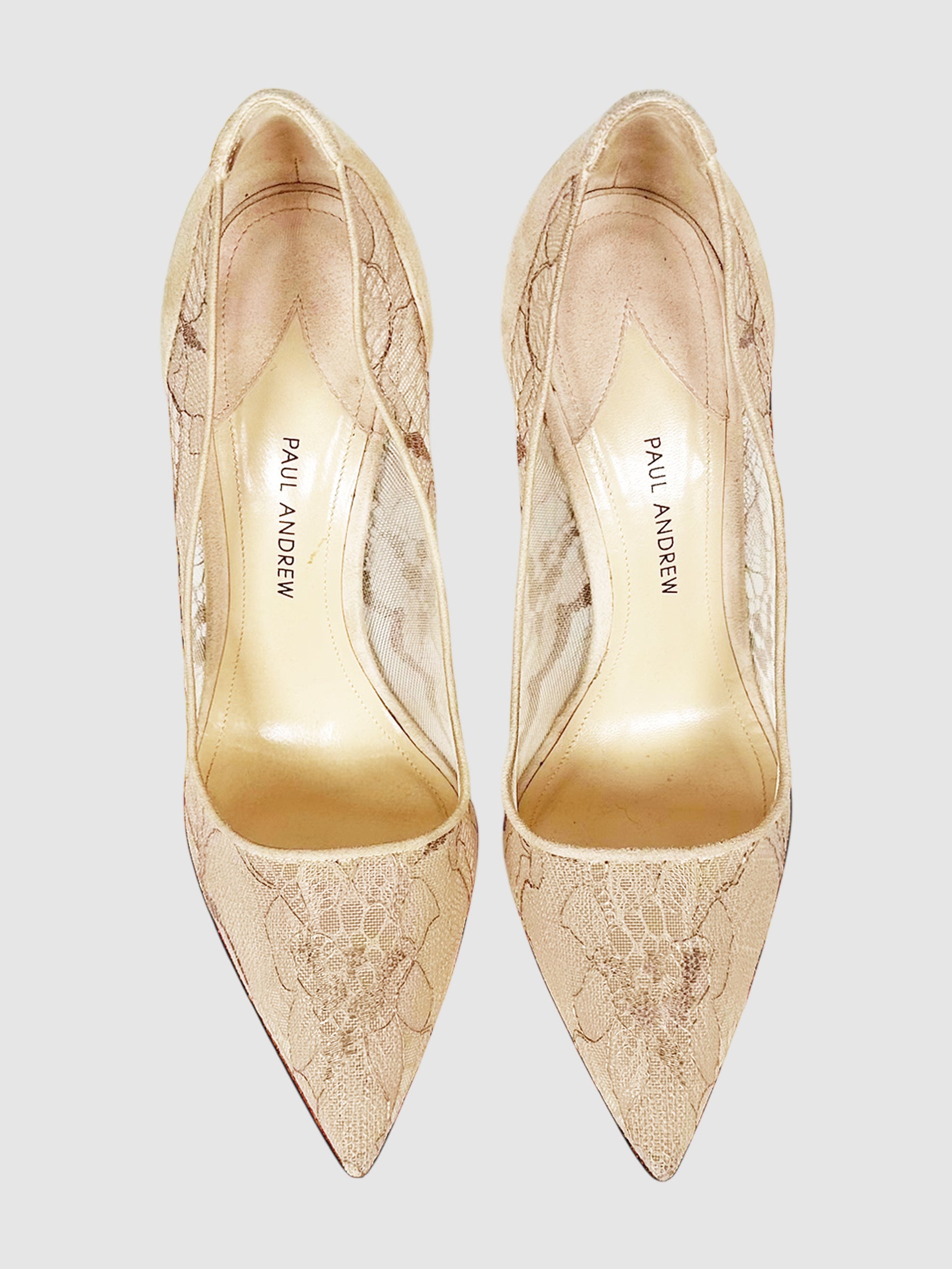 Lace Pointed-Toe Pumps