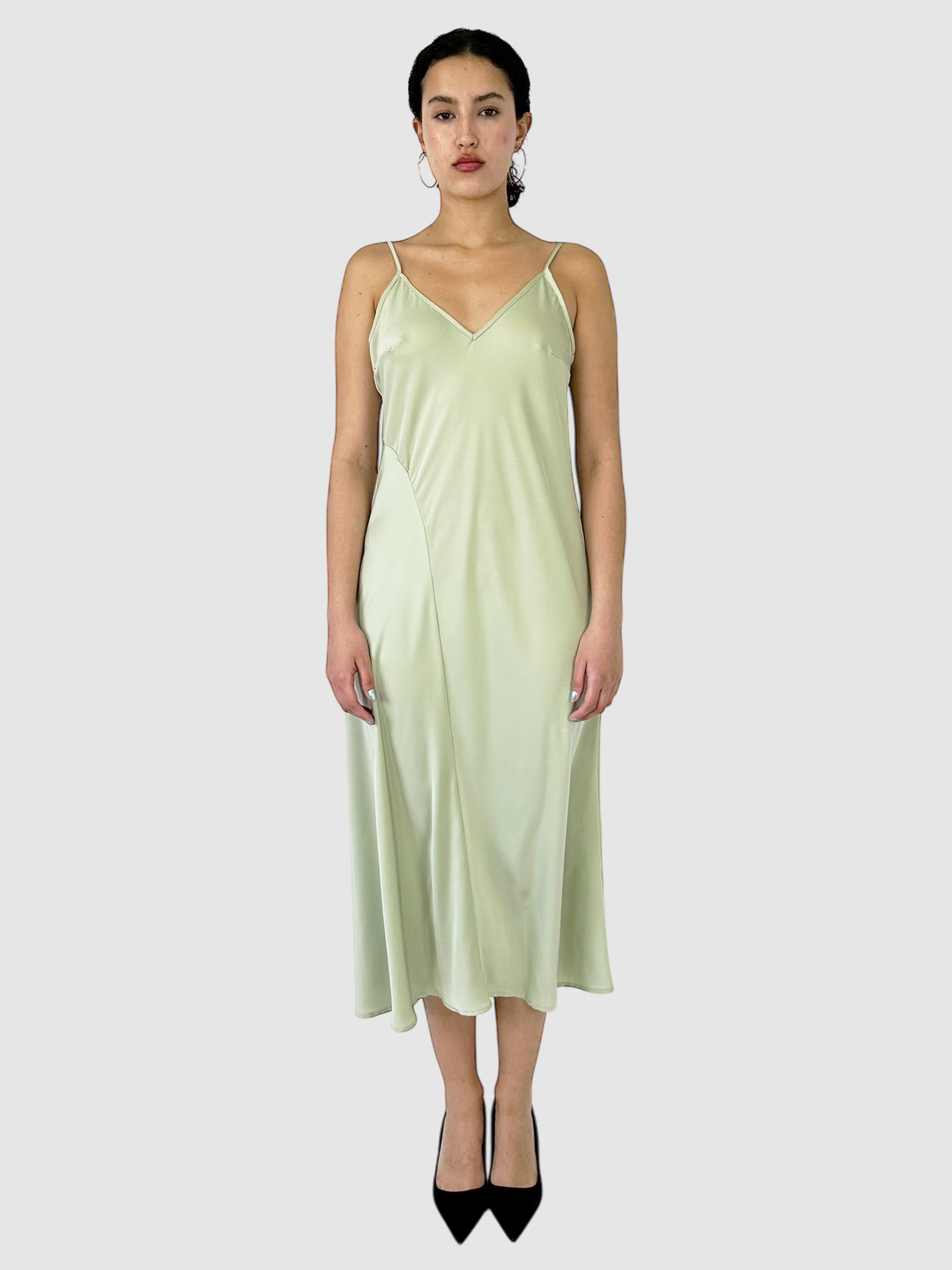 V-Neck Midi Slip Dress - Size 3