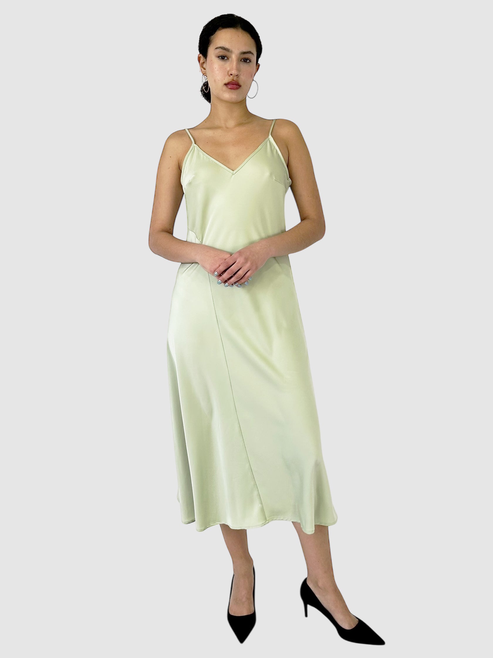 V-Neck Midi Slip Dress - Size 3