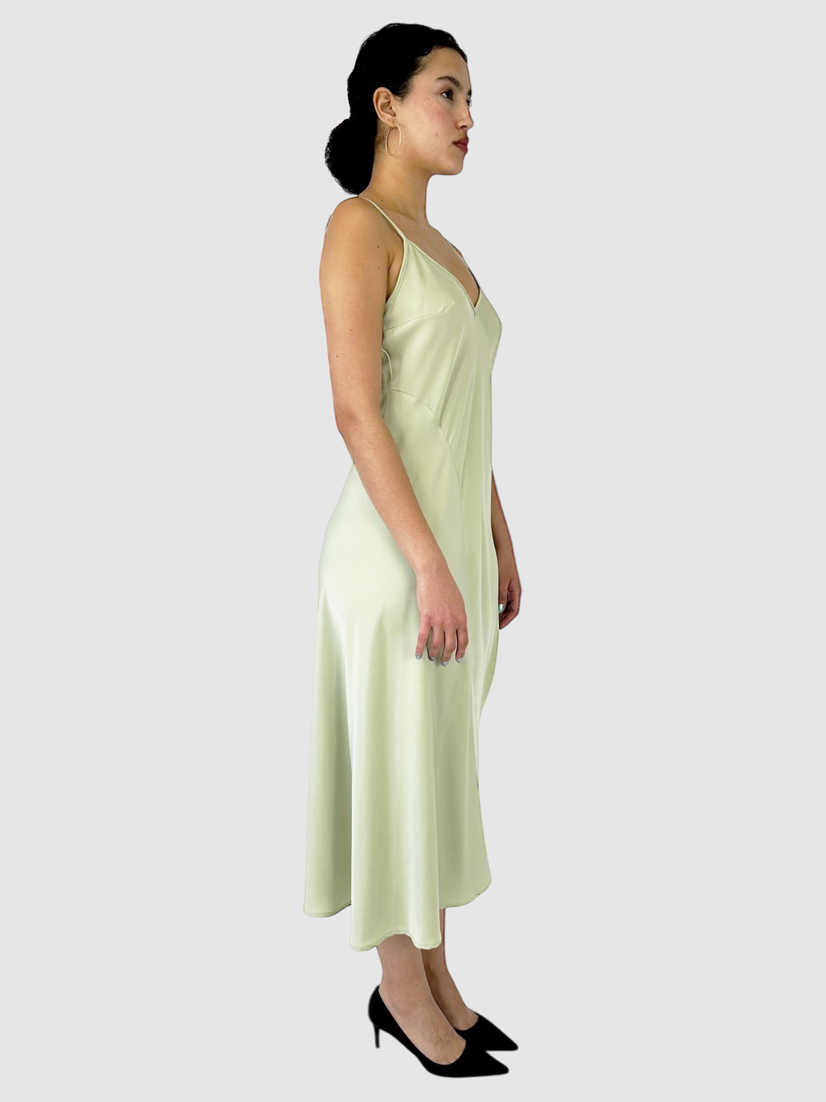V-Neck Midi Slip Dress - Size 3