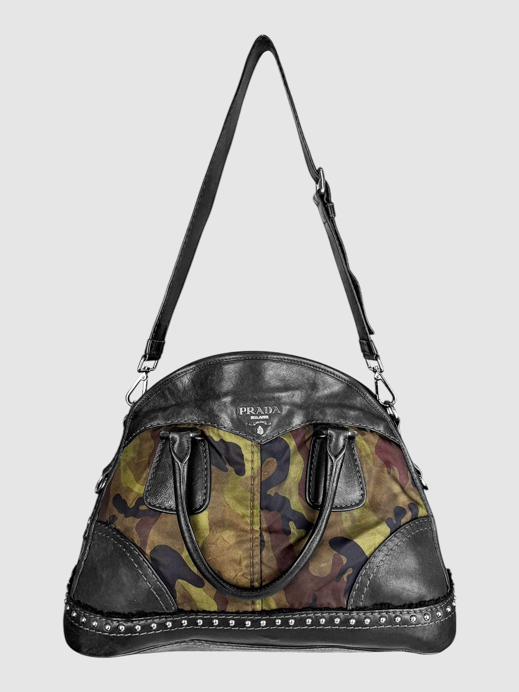 Camouflage Studded Bag