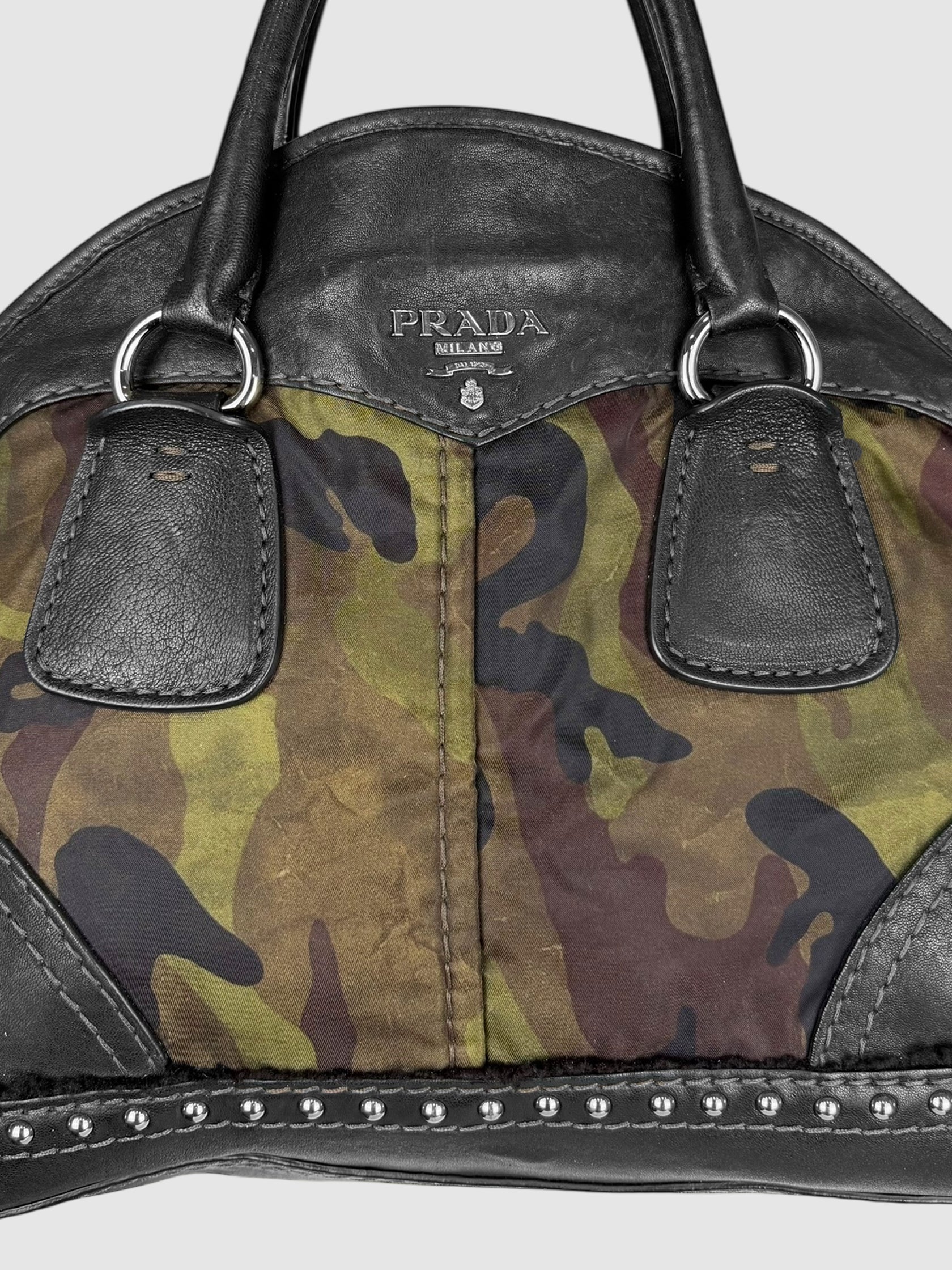 Camouflage Studded Bag