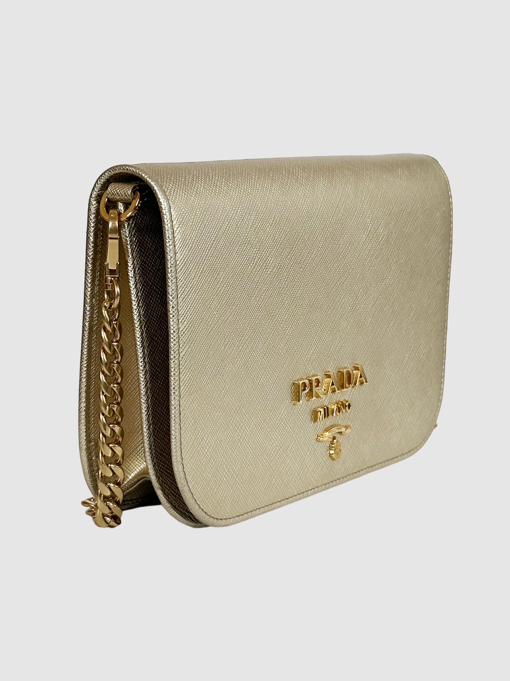 Saffiano Metallic Crossbody Bag