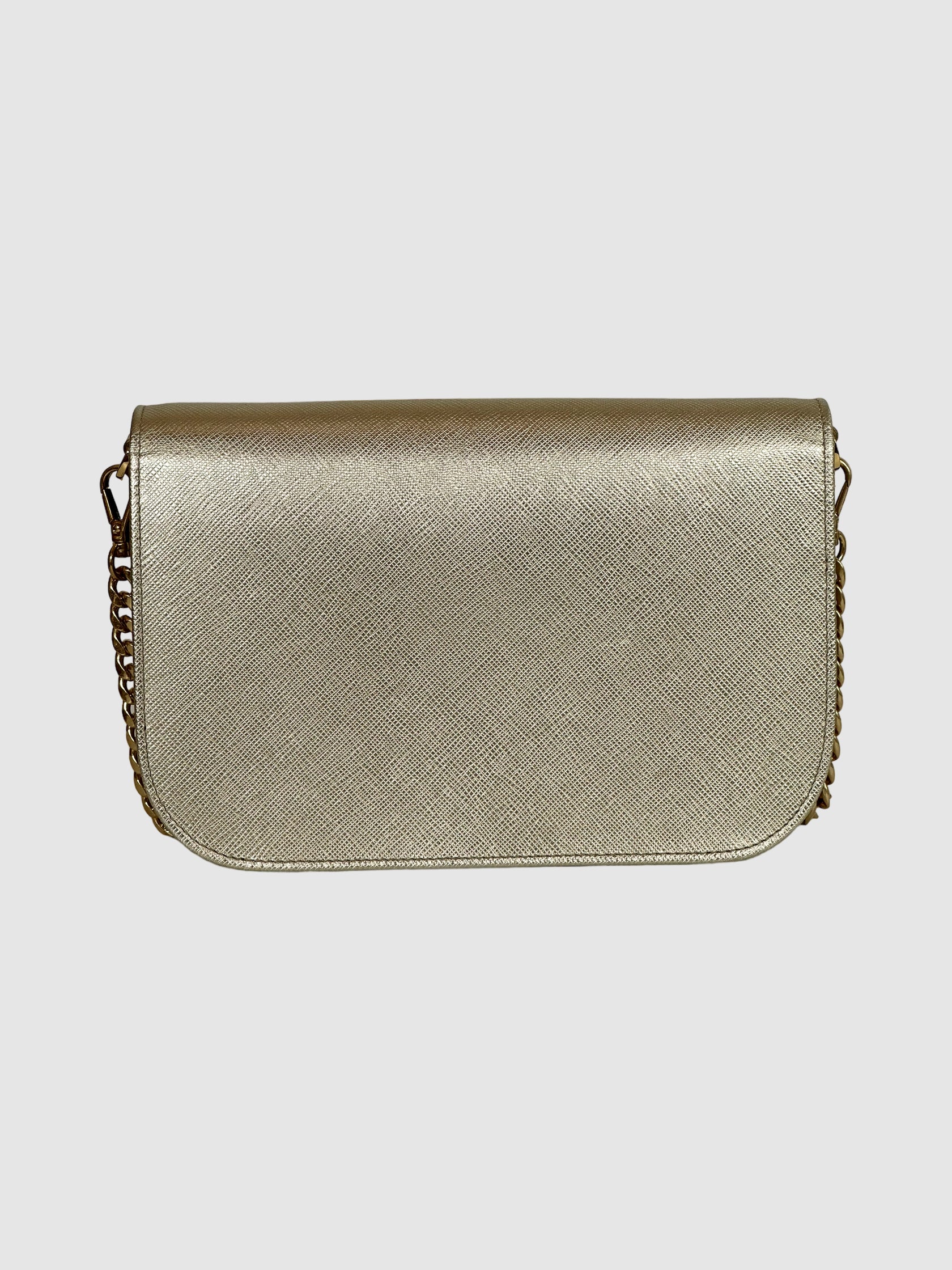 Saffiano Metallic Crossbody Bag