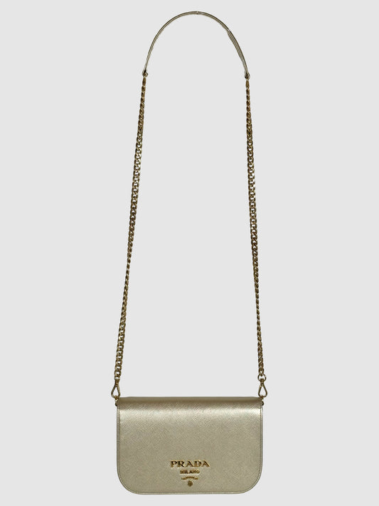 Saffiano Metallic Crossbody Bag