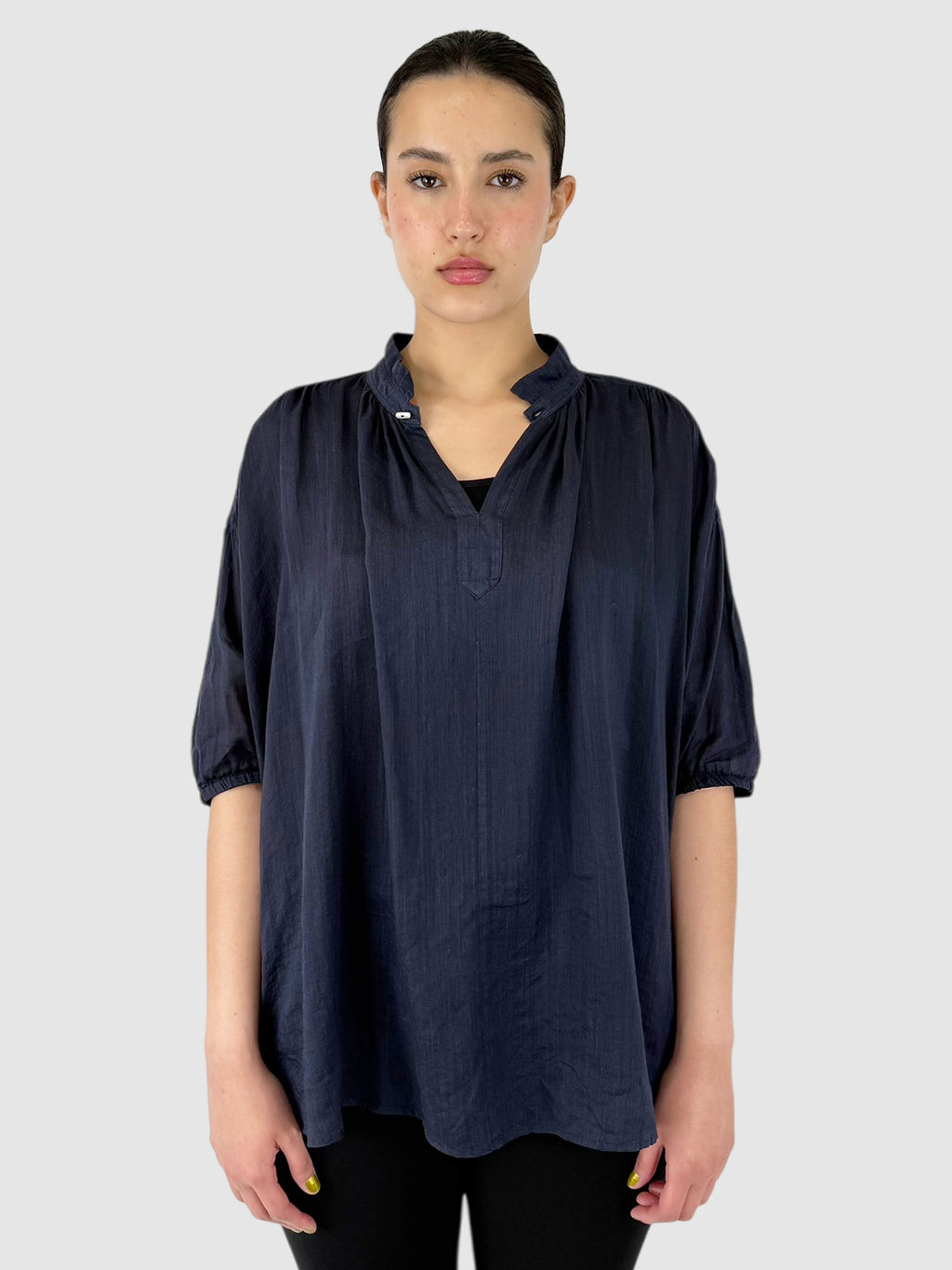 Linen Pleated Top