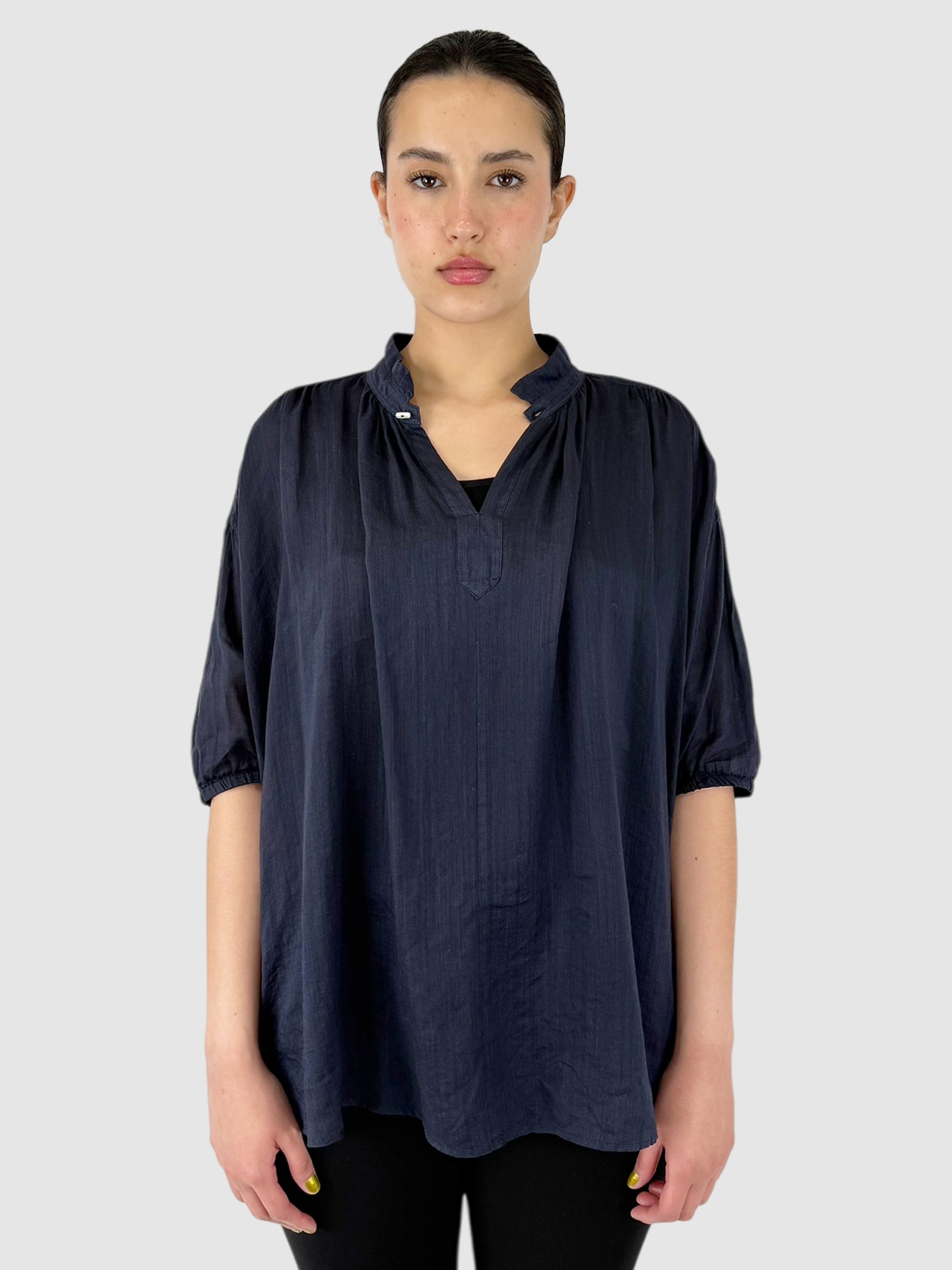 Linen Pleated Top