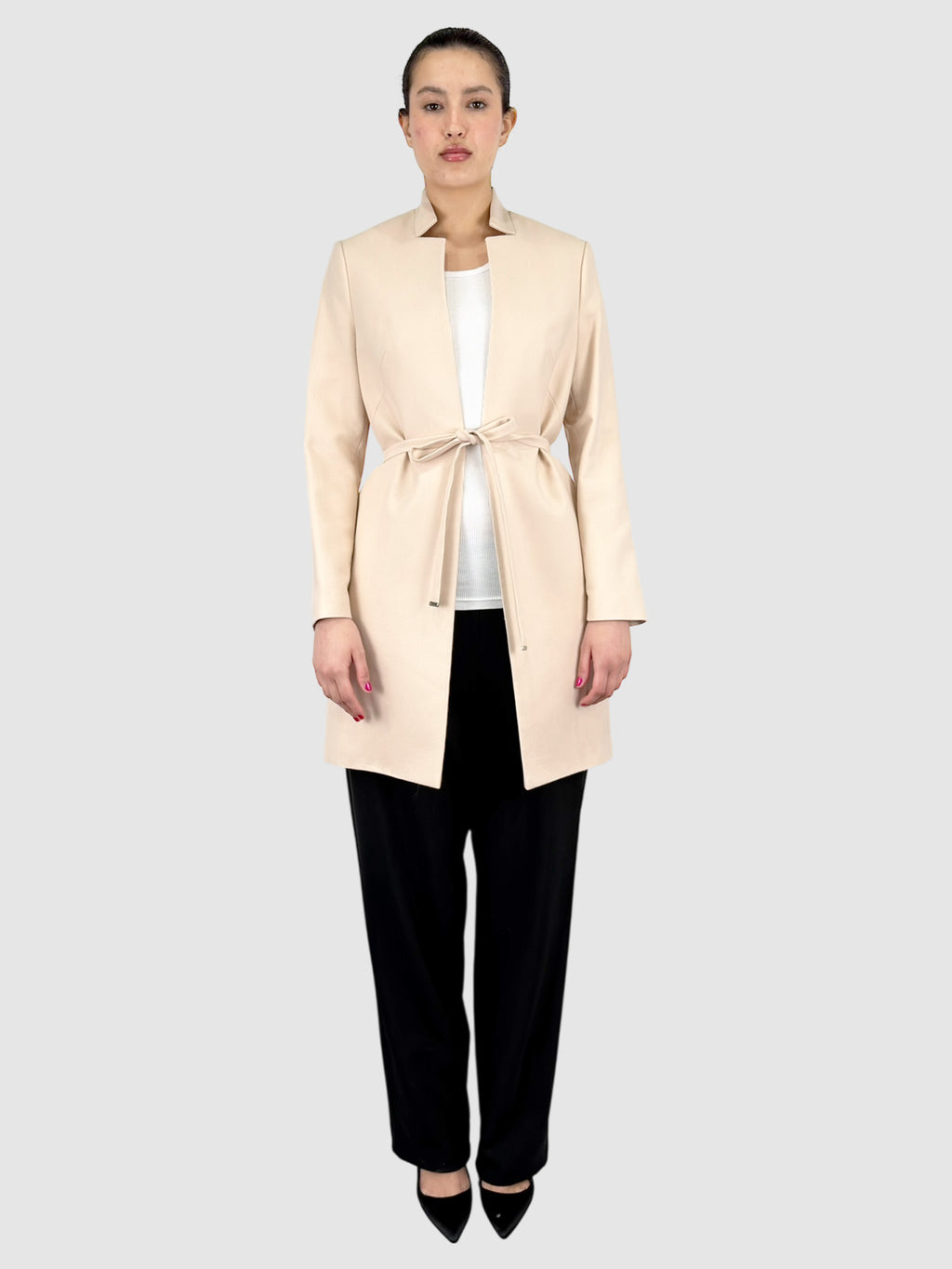 Belted Open Coat