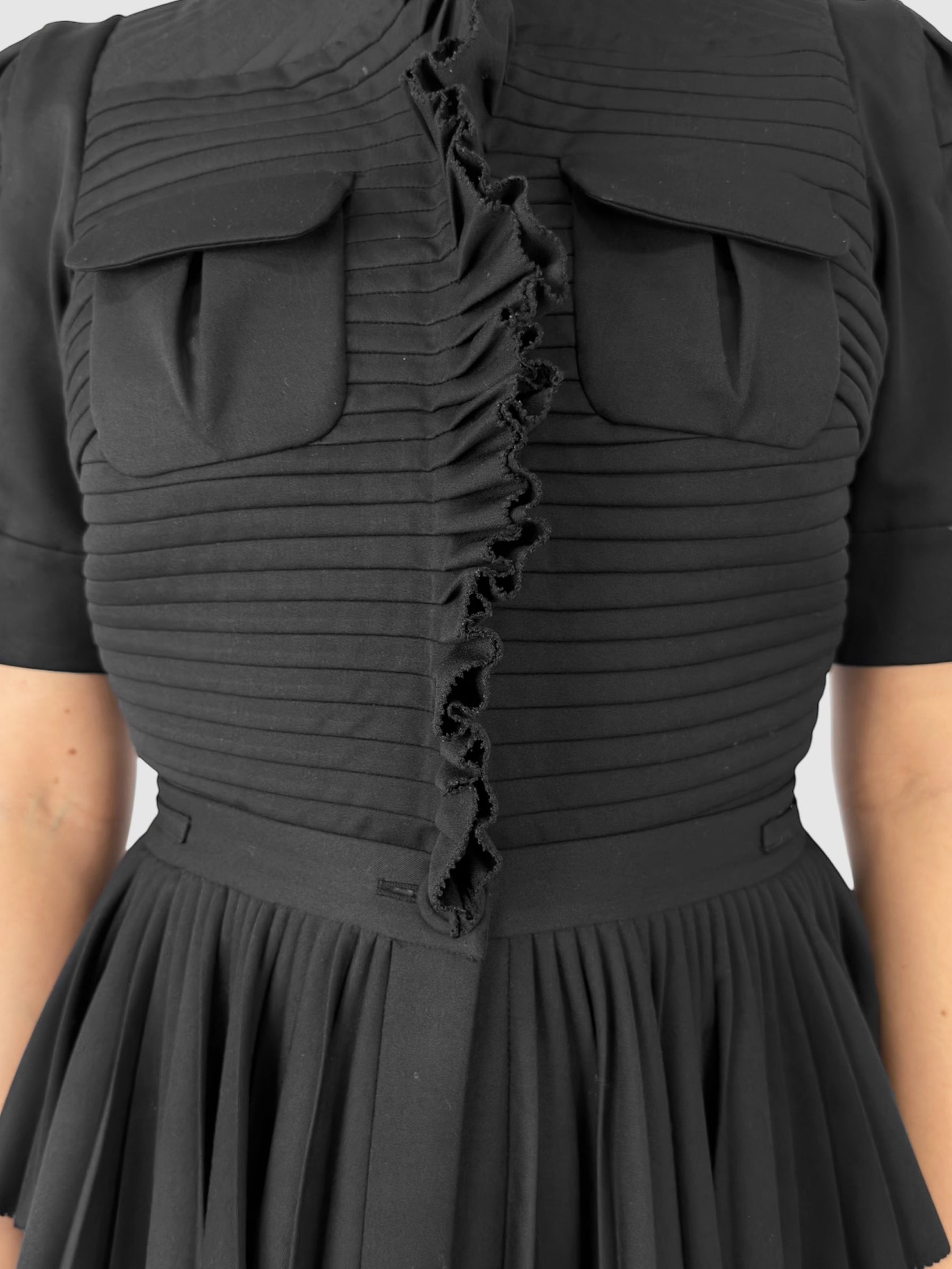 Pleated Peplum Jacket