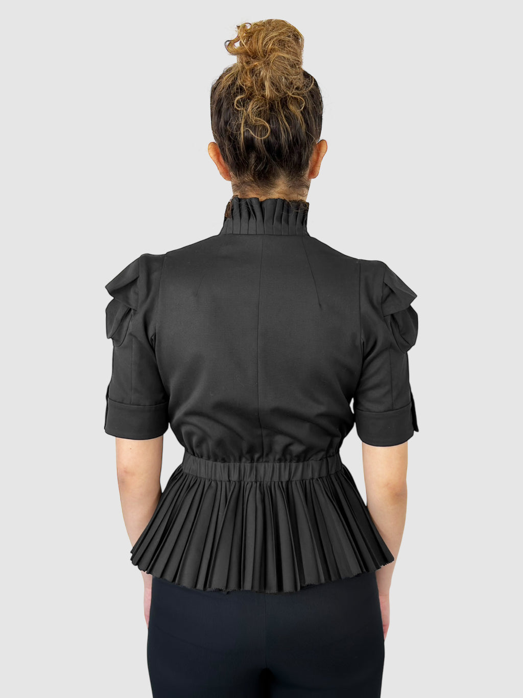 Pleated Peplum Jacket