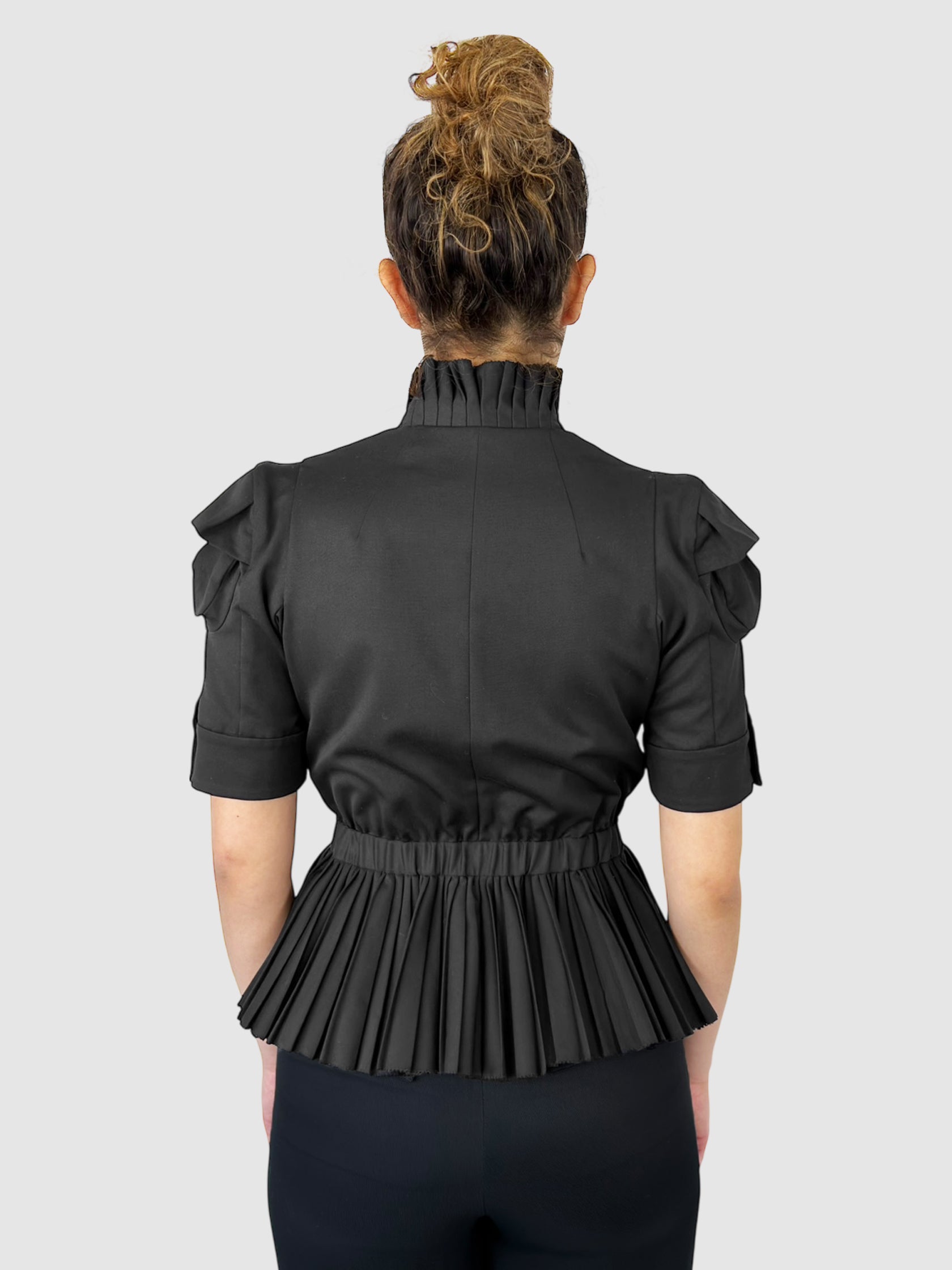 Pleated Peplum Jacket