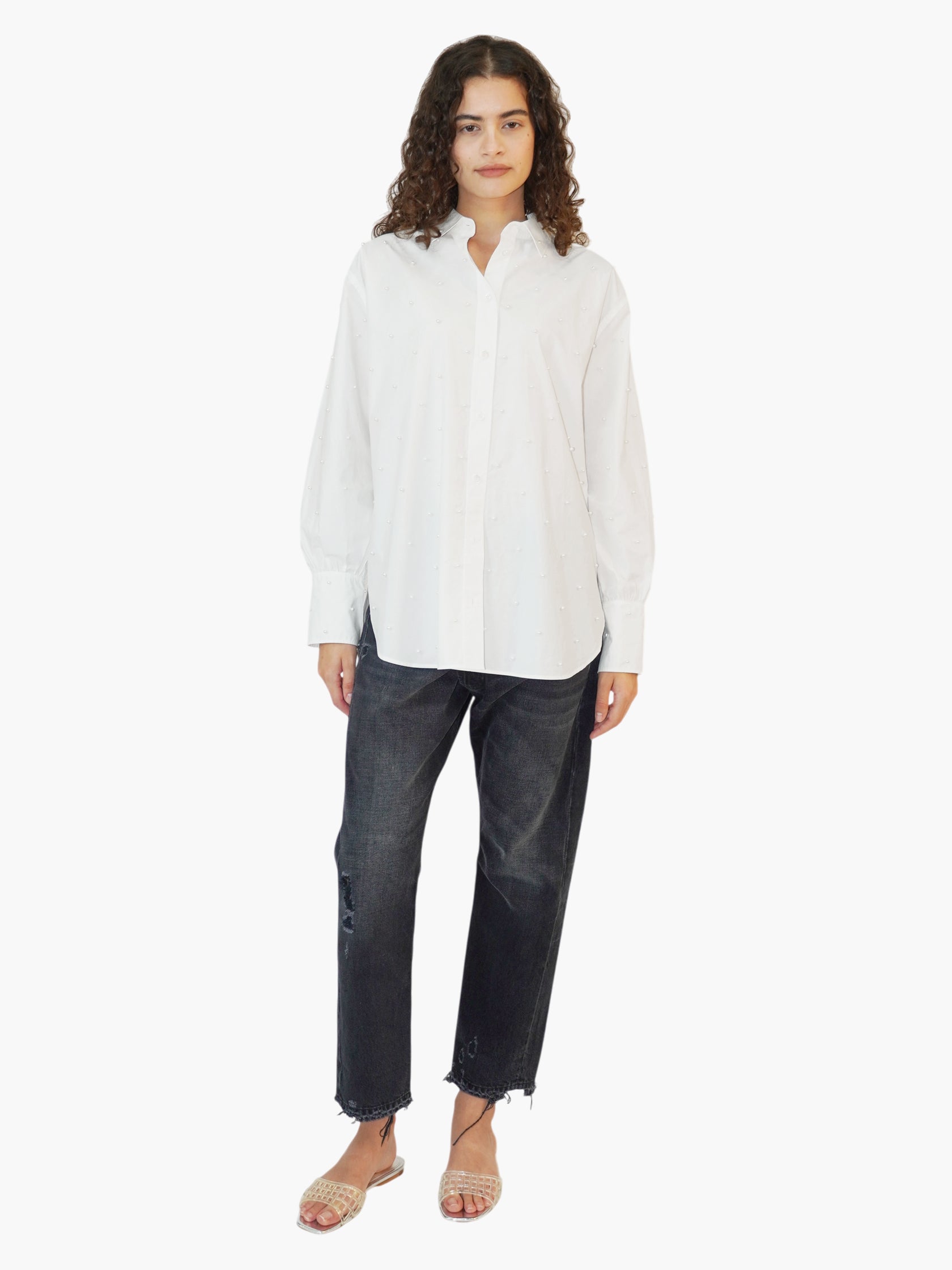 Pearl-Embellished Top
