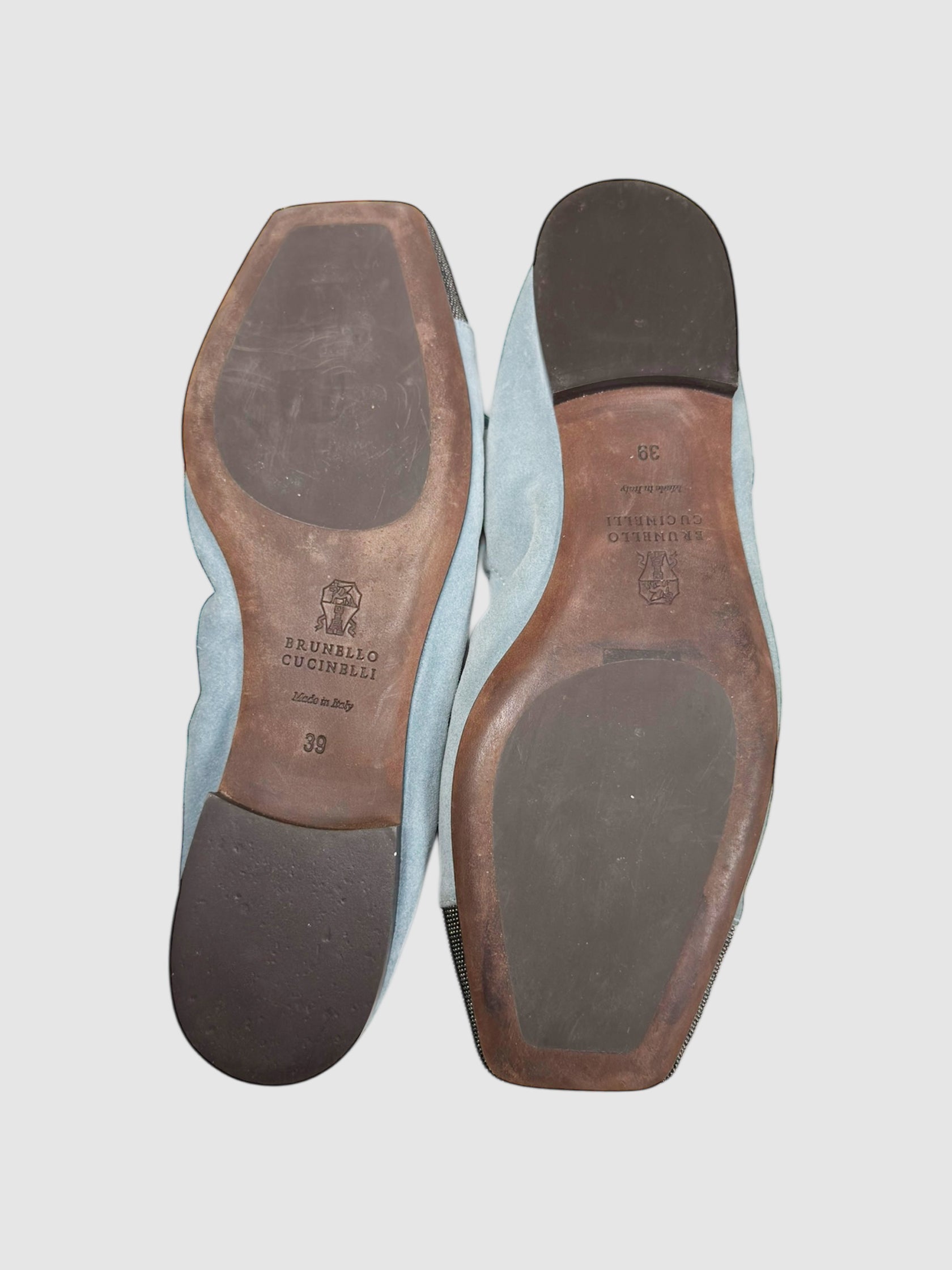 Suede Monili Flats