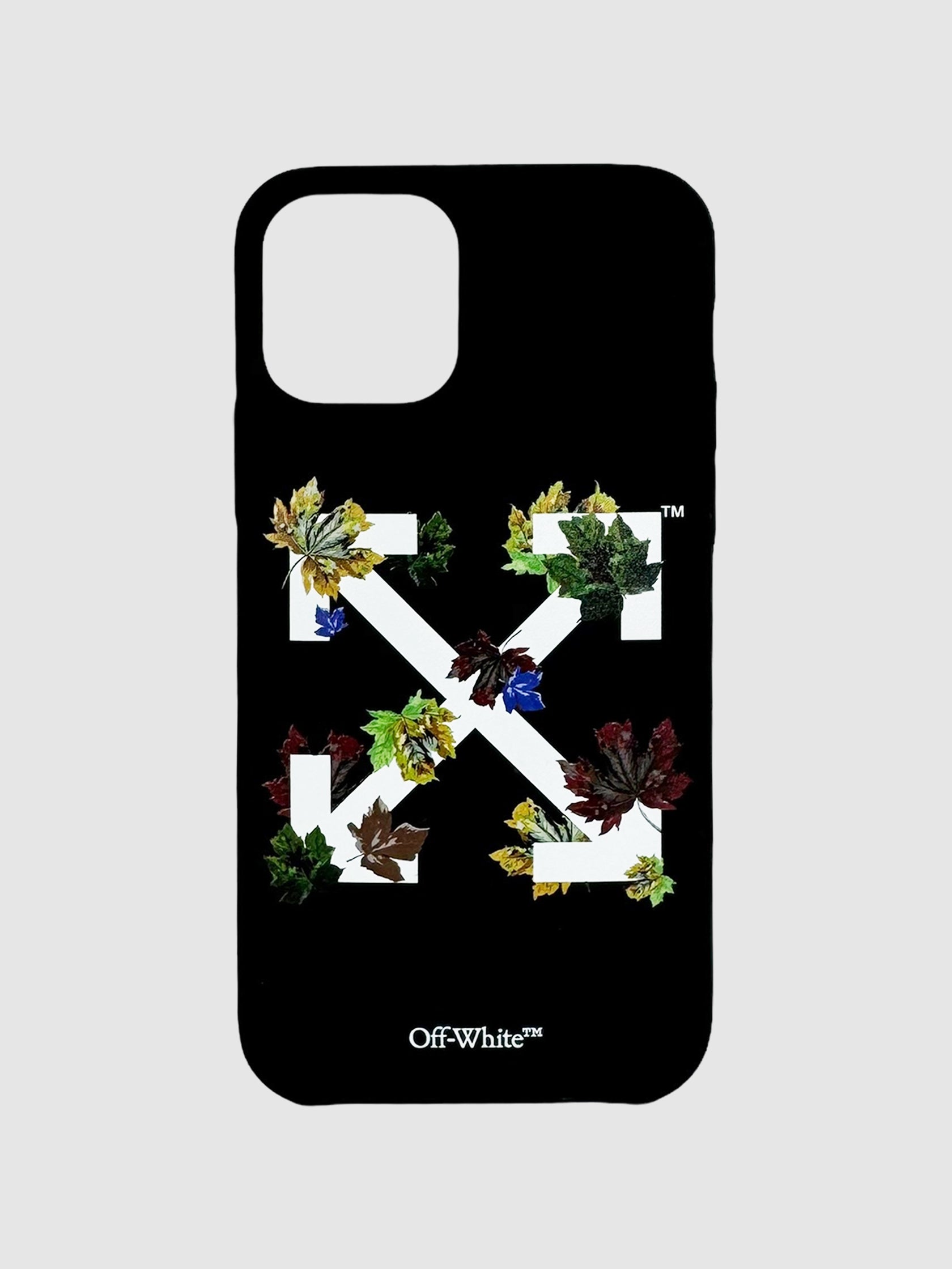 Off-White c/o Virgil Abloh Black Leaves Arrow iPhone 11 Case Consignment Secondhand Designer Luxury Resale Toronto Trendy