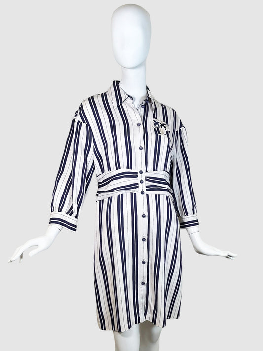 Pinko Striped Shirt Dress - Size S/M