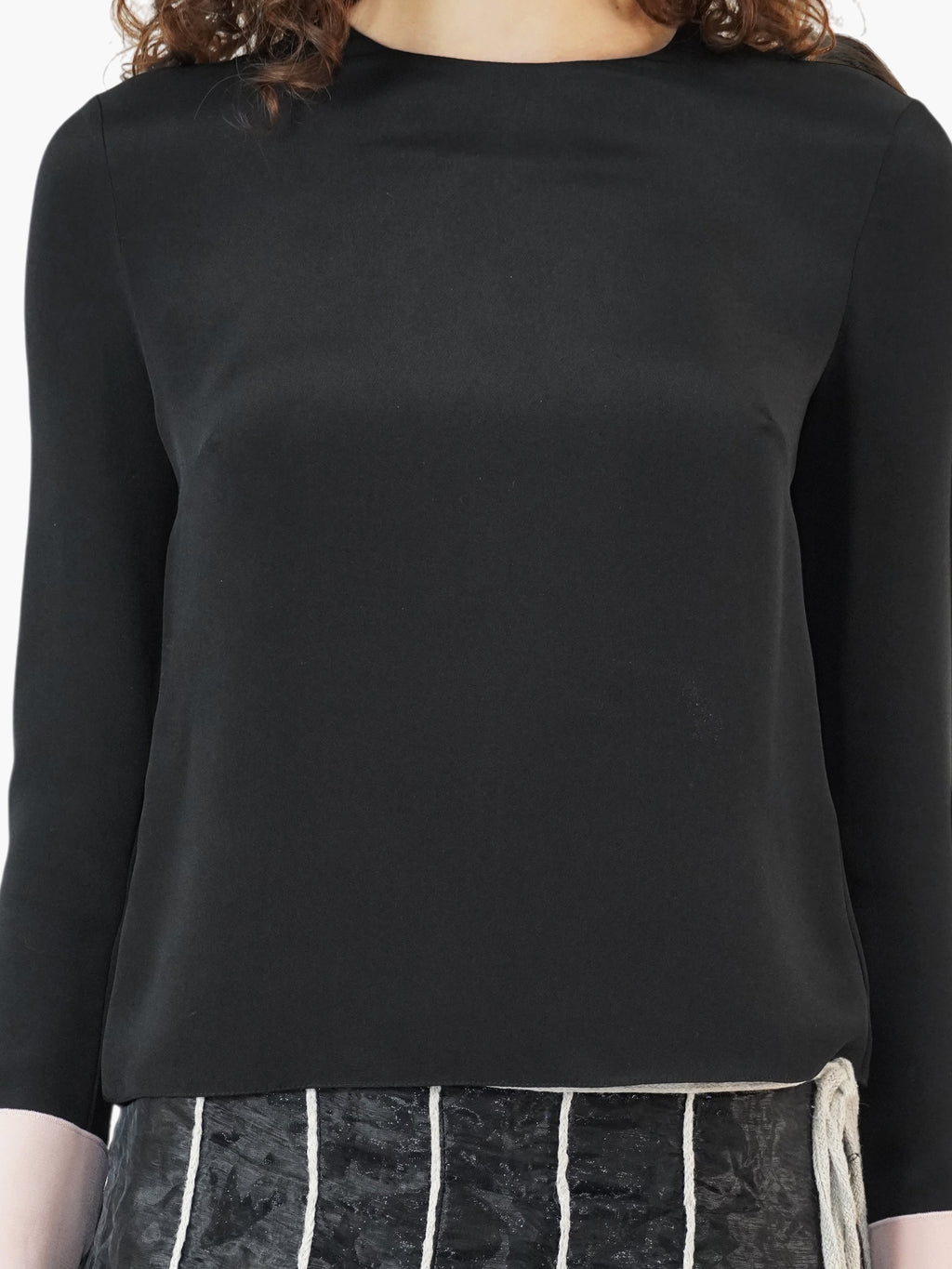 Contrast Cuff Sweater