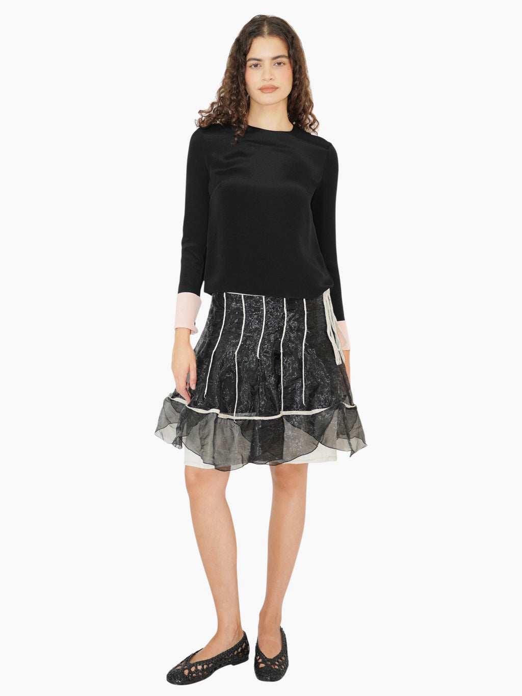 Contrast Cuff Sweater