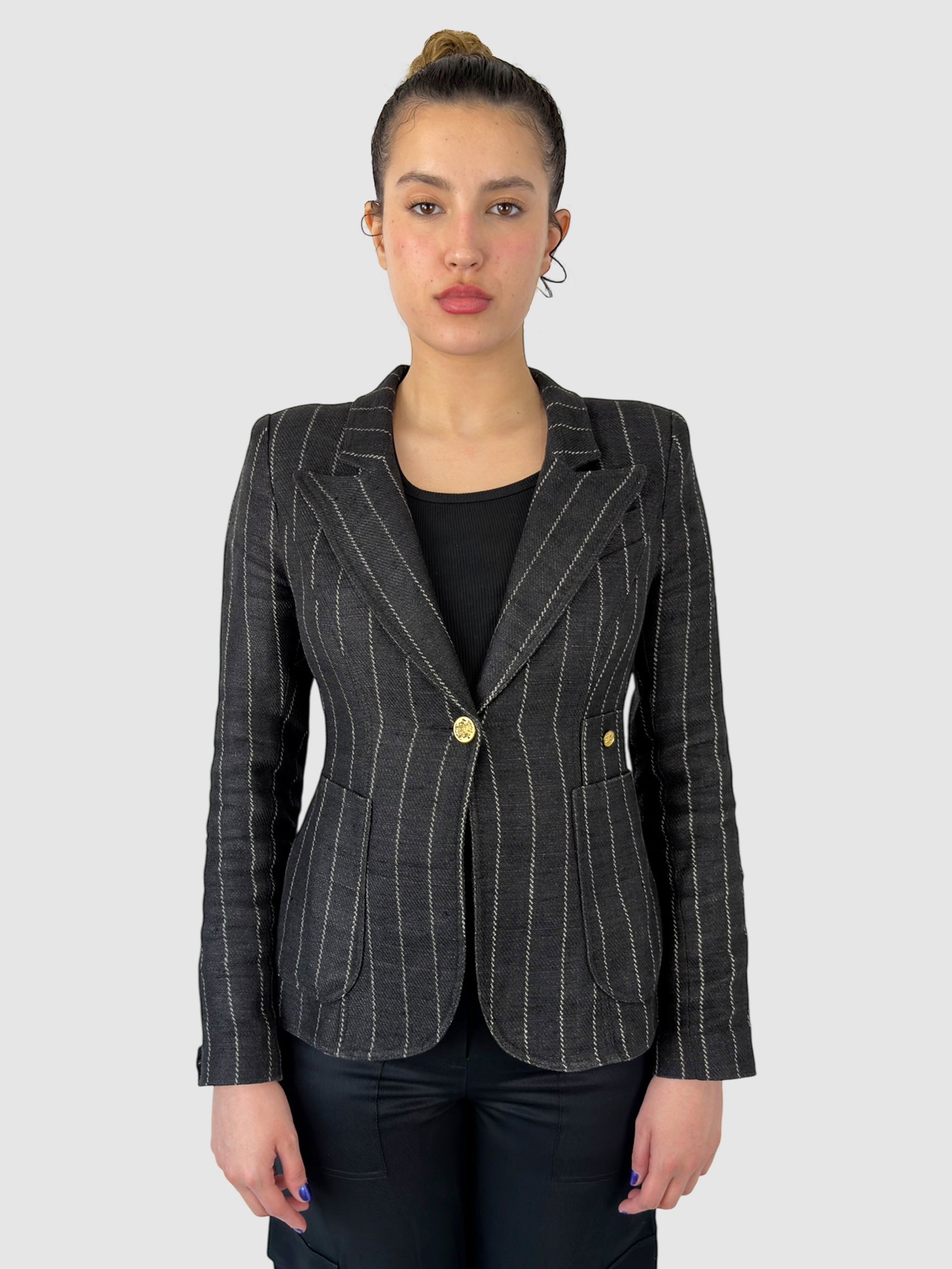 Pinstripe Duchess Blazer