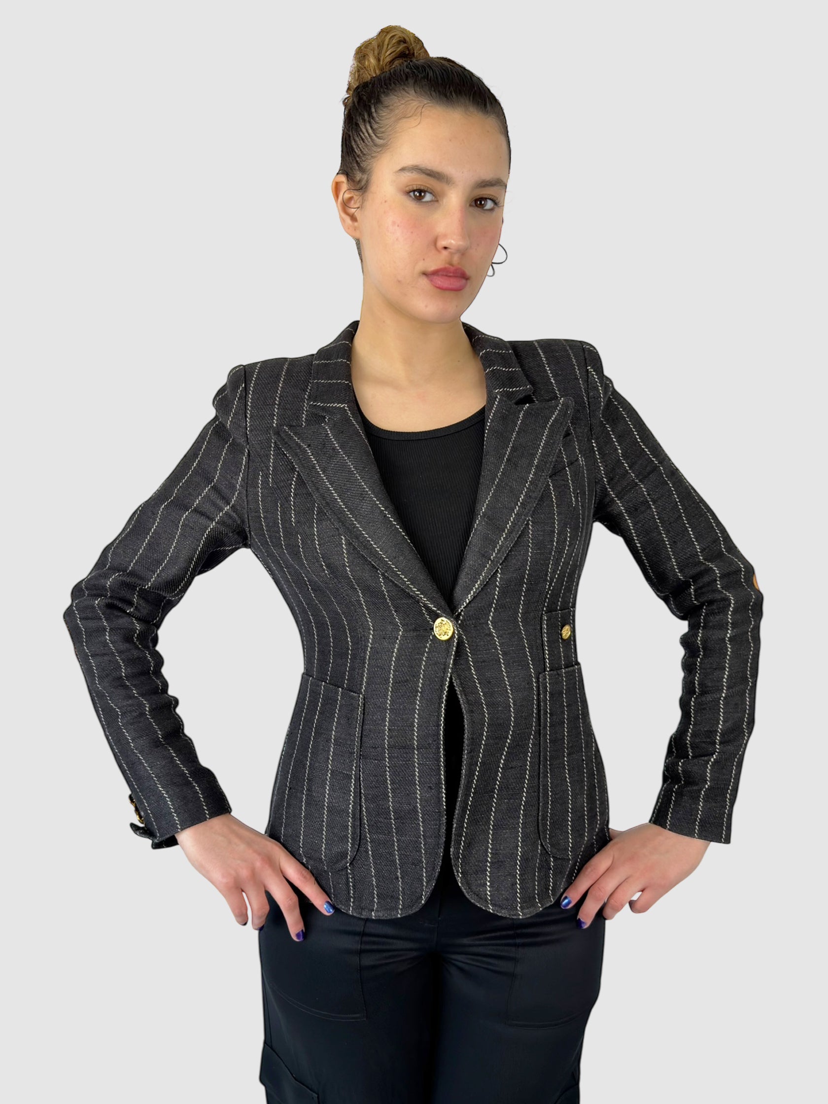 Pinstripe Duchess Blazer