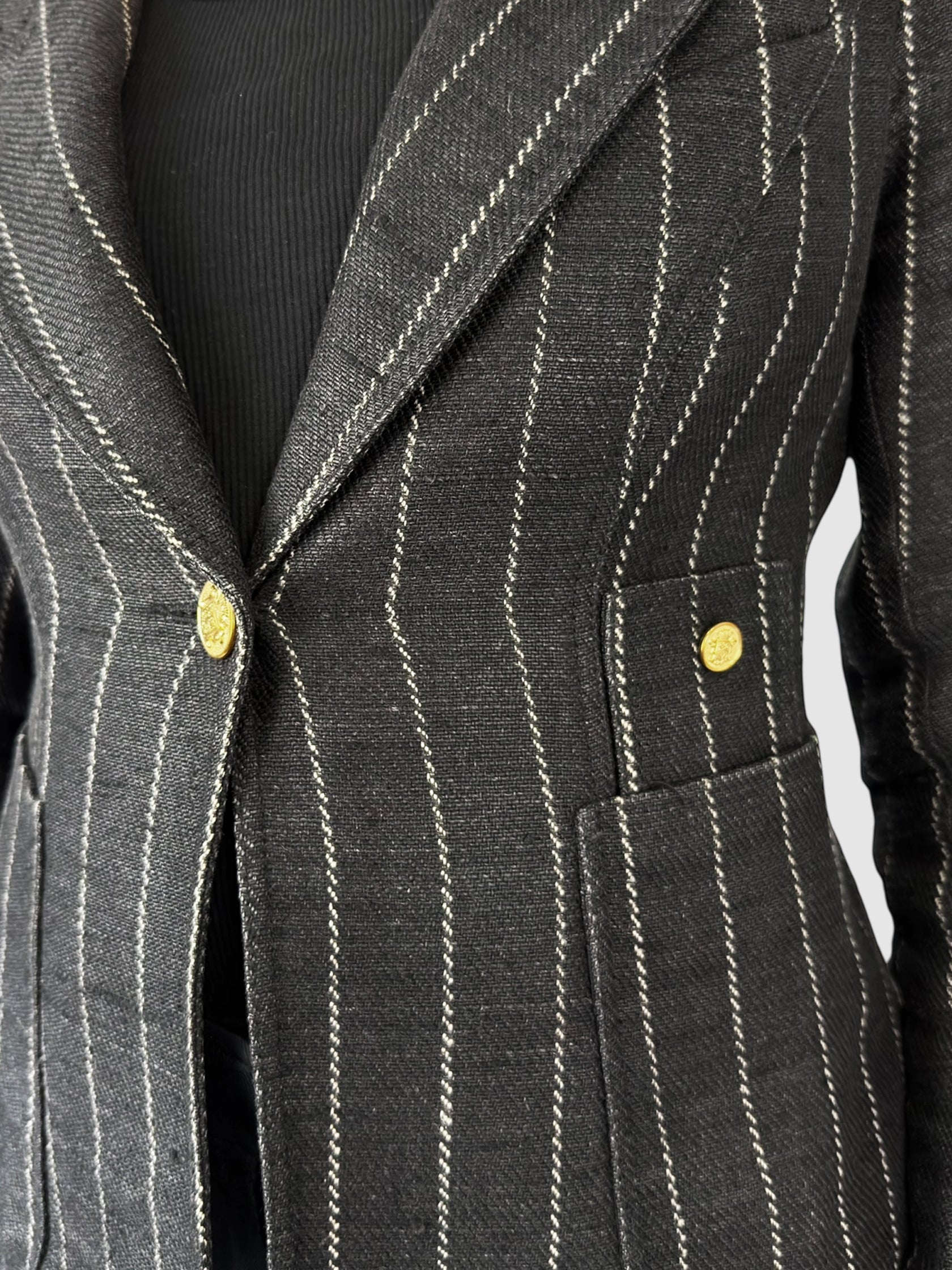 Pinstripe Duchess Blazer
