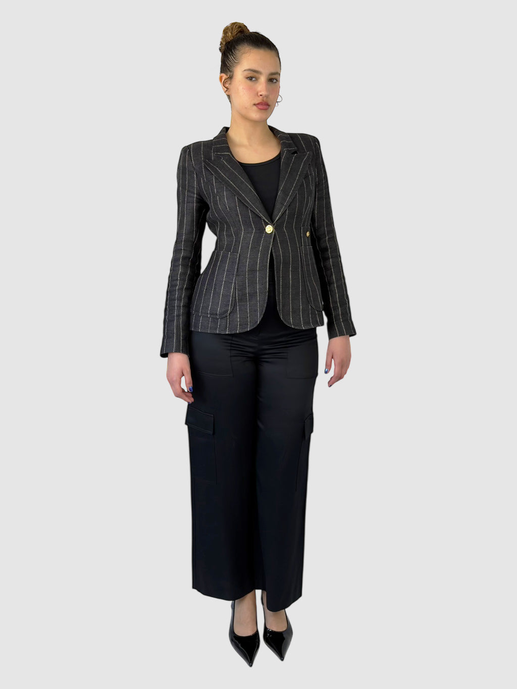 Pinstripe Duchess Blazer