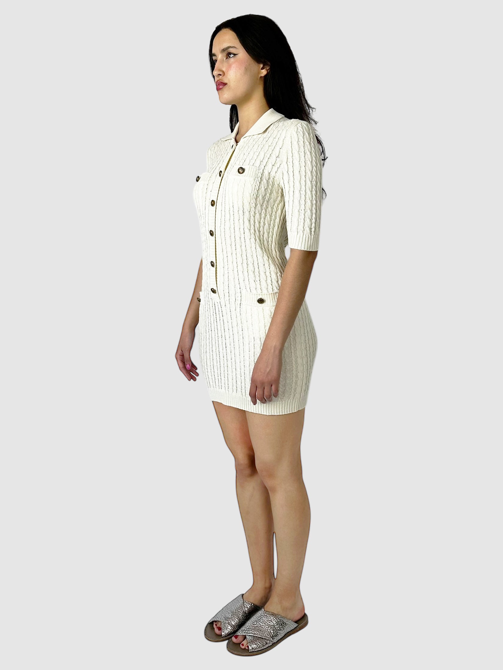 Cable Knit Mini Dress - Size 40