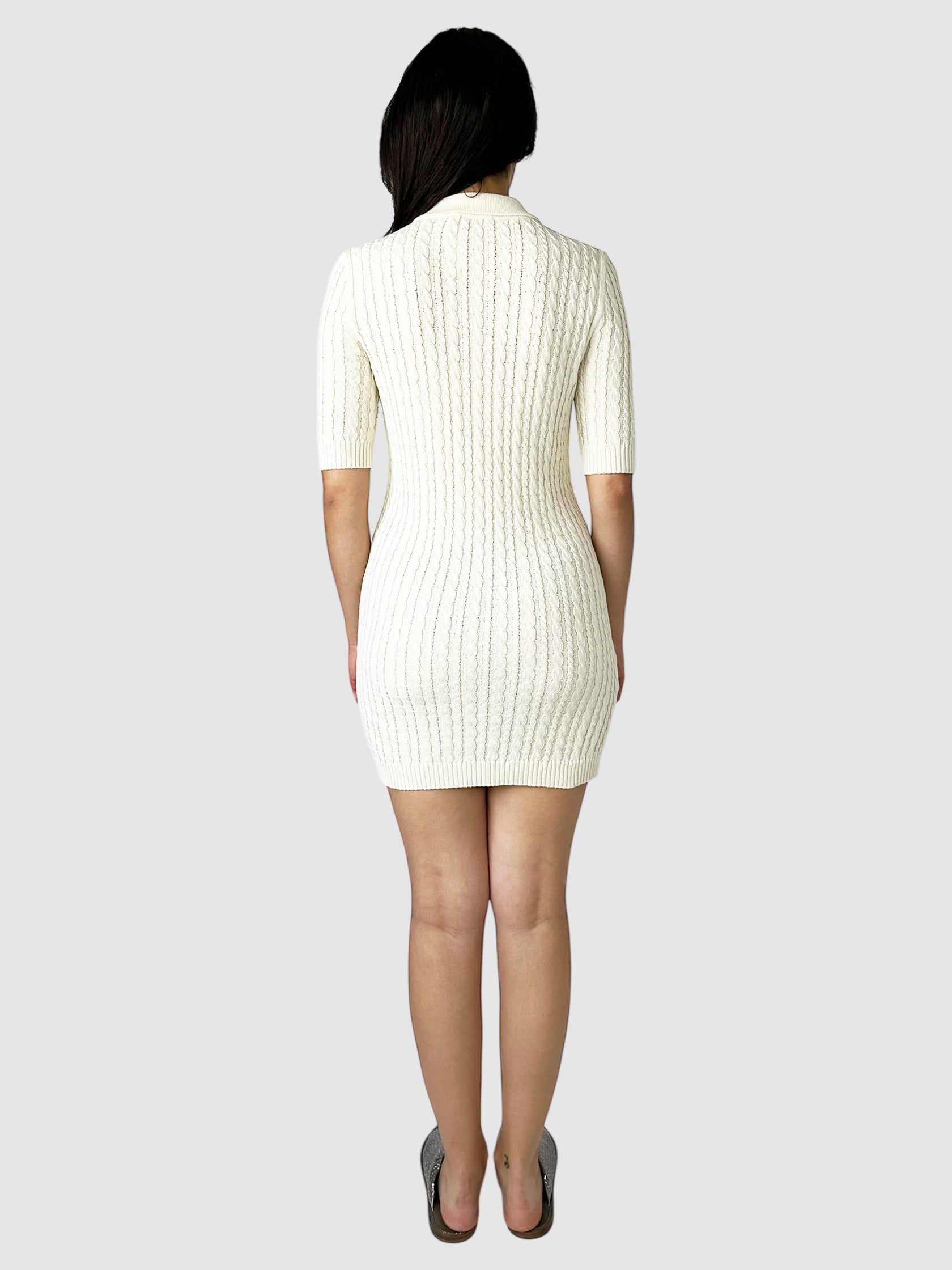 Cable Knit Mini Dress - Size 40